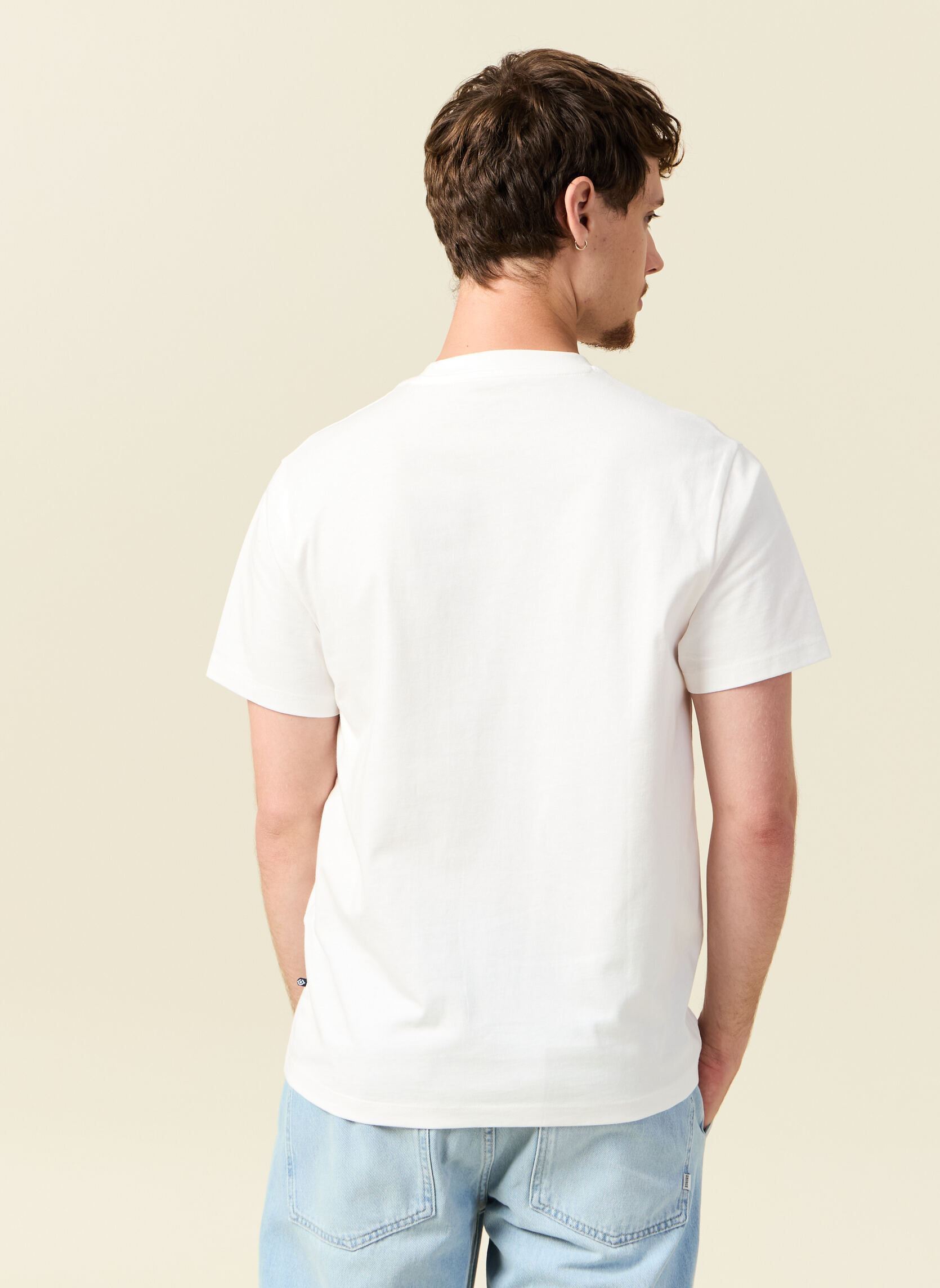 T-shirts met korte mouwen TEEPREPPY2H heren wit Bonobo T-shirts met korte mouwen TEEPREPPY2H heren wit COCONUT MILK