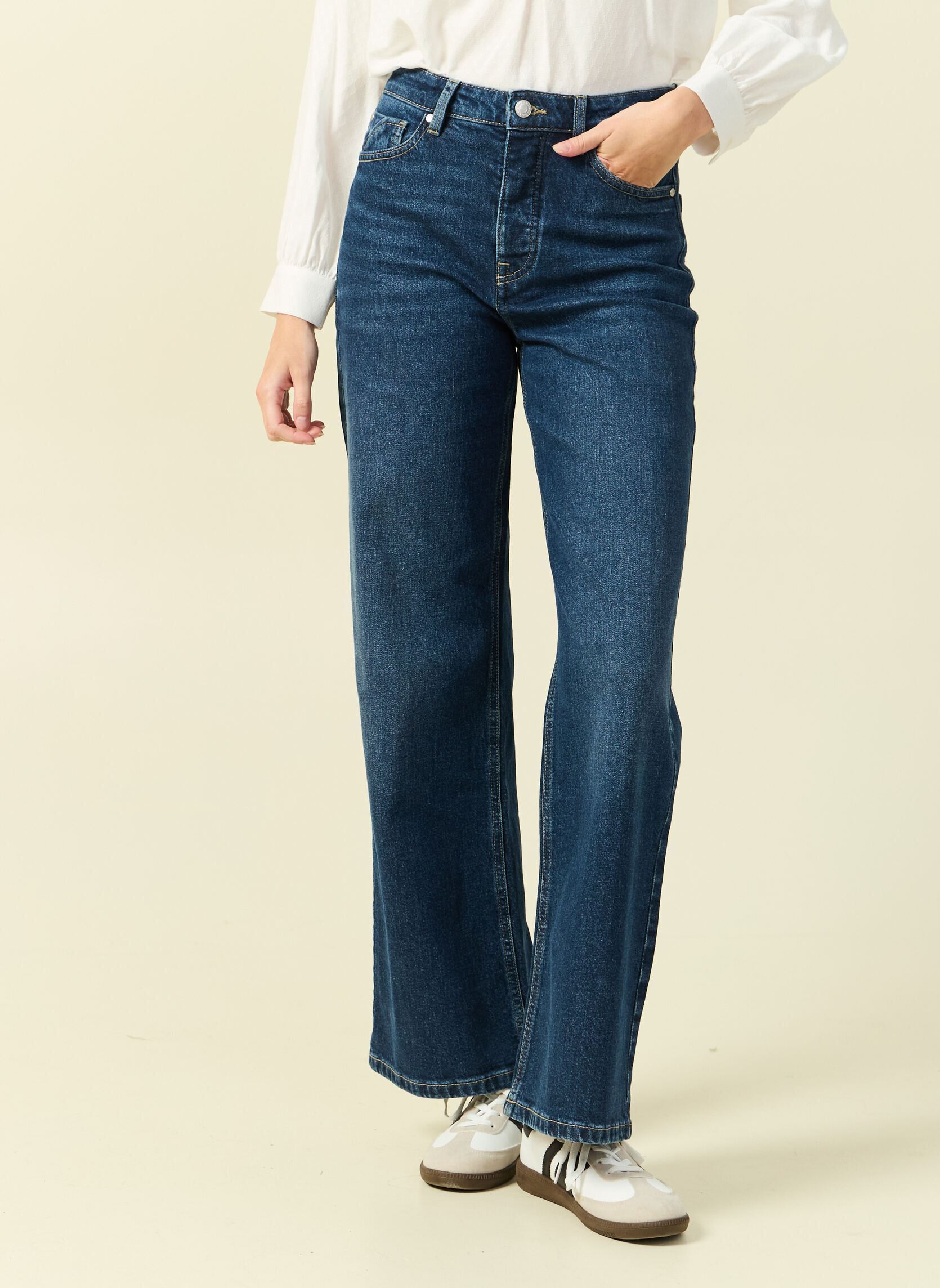 Jeans large LISBOA#WIDE femme bleu Bonobo Jeans large LISBOA#WIDE femme bleu DENIM BRUT