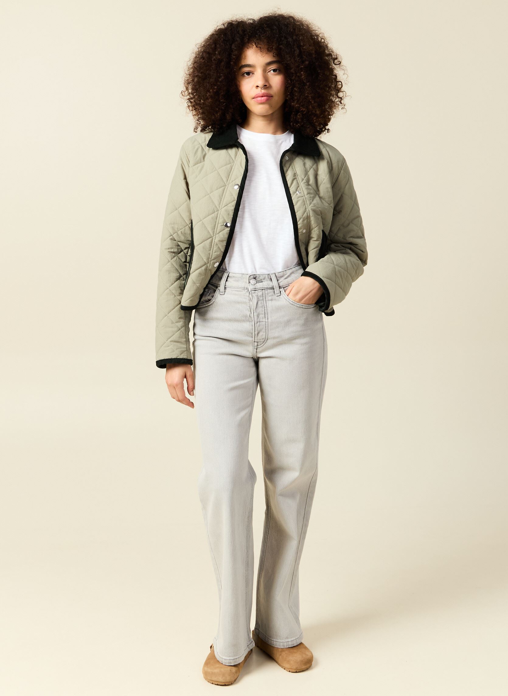 Wijde jeans / Flared Jeans LISBOA#WIDE dames grijs Bonobo Wijde jeans / Flared Jeans LISBOA#WIDE dames grijs DENIM LIGHT GREY