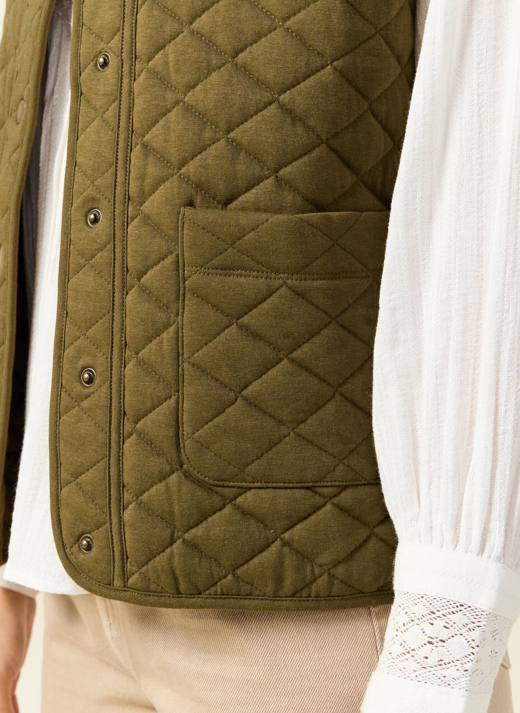Gilets LALAGILF femme vert Bonobo Gilets LALAGILF femme vert MILITARY OLIVE