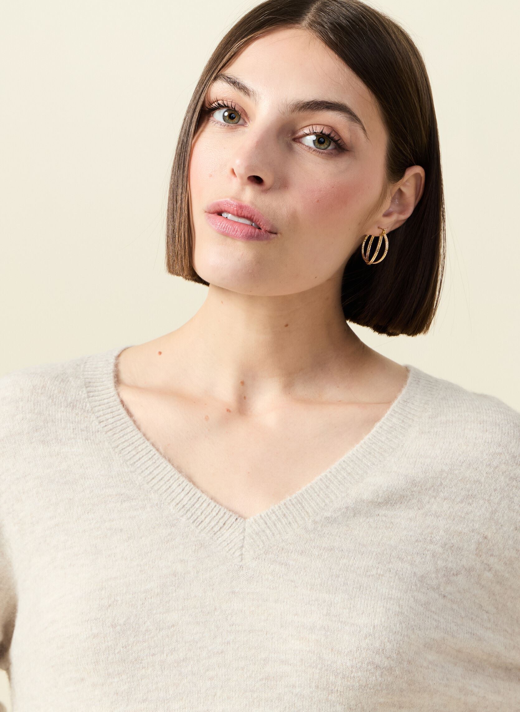 Pullover KRIREVERF damen weiß Bonobo Pullover KRIREVERF damen weiß CREME BRULEE