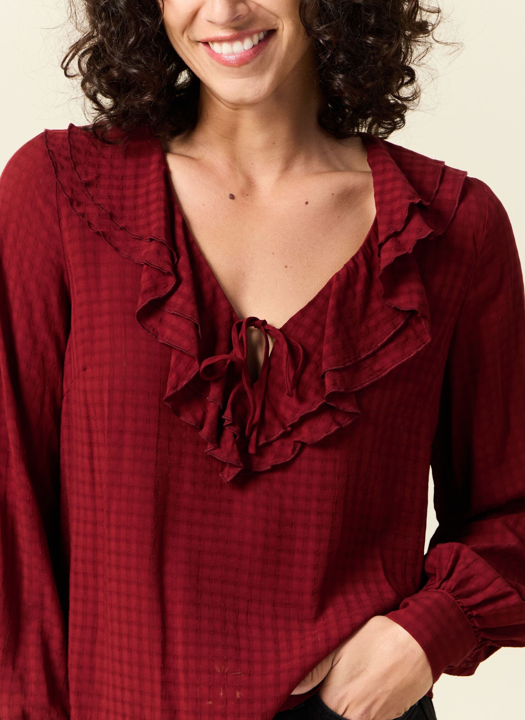 Blouses manches longues BLOUVOLAF femme rouge Bonobo Blouses manches longues BLOUVOLAF femme rouge SYRAH
