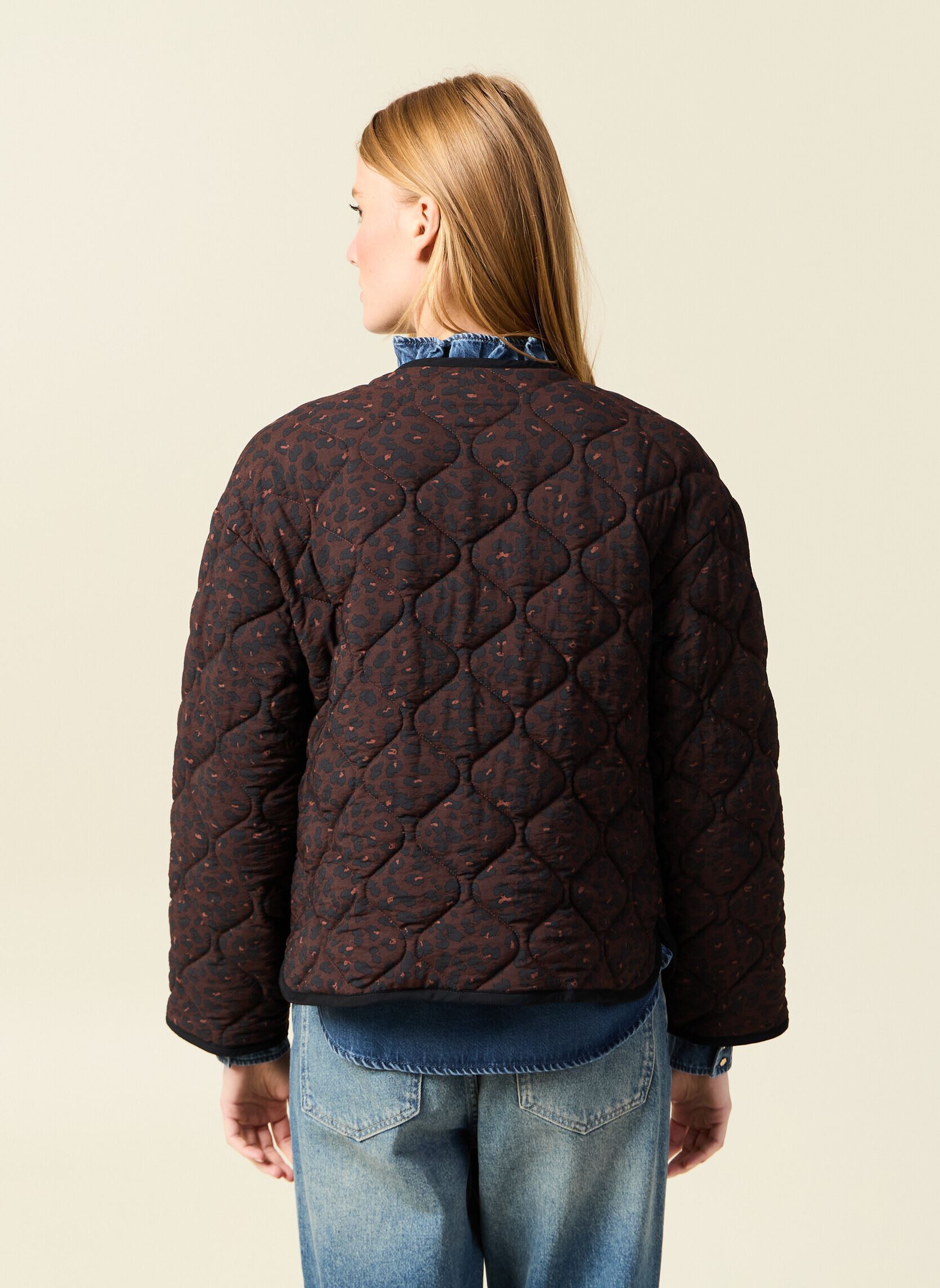 Chaquetas LOUISAF mujer marrón Bonobo Chaquetas LOUISAF mujer marrón LEO-TRICOLORE-BR