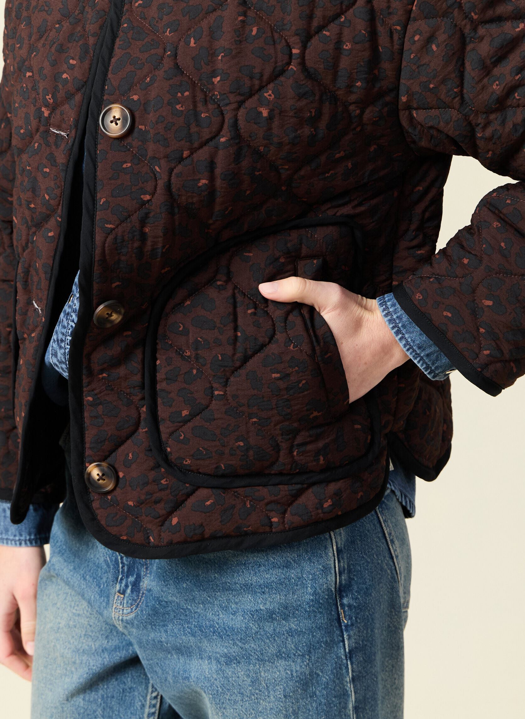 Chaquetas LOUISAF mujer marrón Bonobo Chaquetas LOUISAF mujer marrón LEO-TRICOLORE-BR