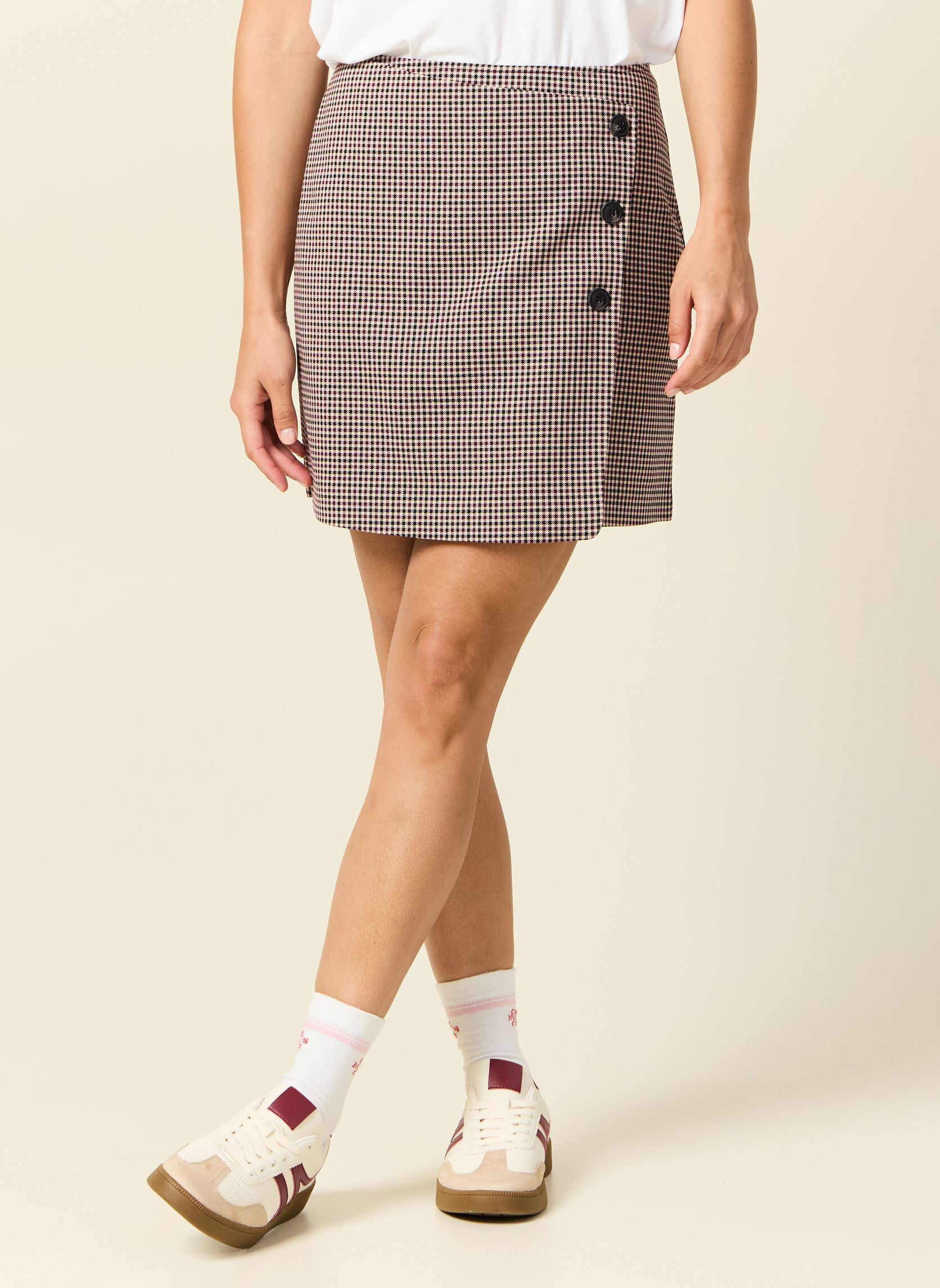 Jupes courtes KROJUMF femme multicolore Bonobo Jupes courtes KROJUMF femme multicolore VICHY-OFFDUTY-N