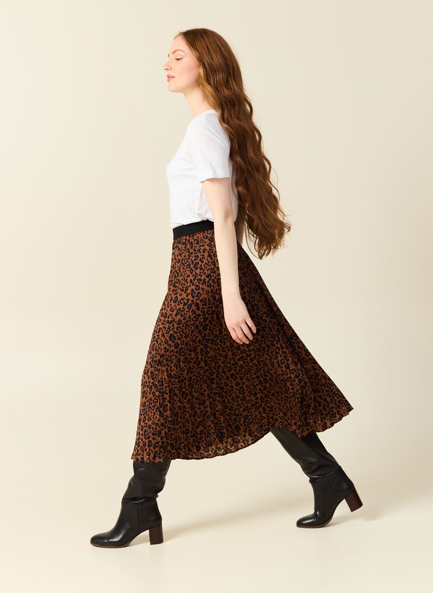 Jupes mi-longues PLIPIJUL#F femme marron Bonobo Jupes mi-longues PLIPIJUL#F femme marron ANI-BIMILEO-BR