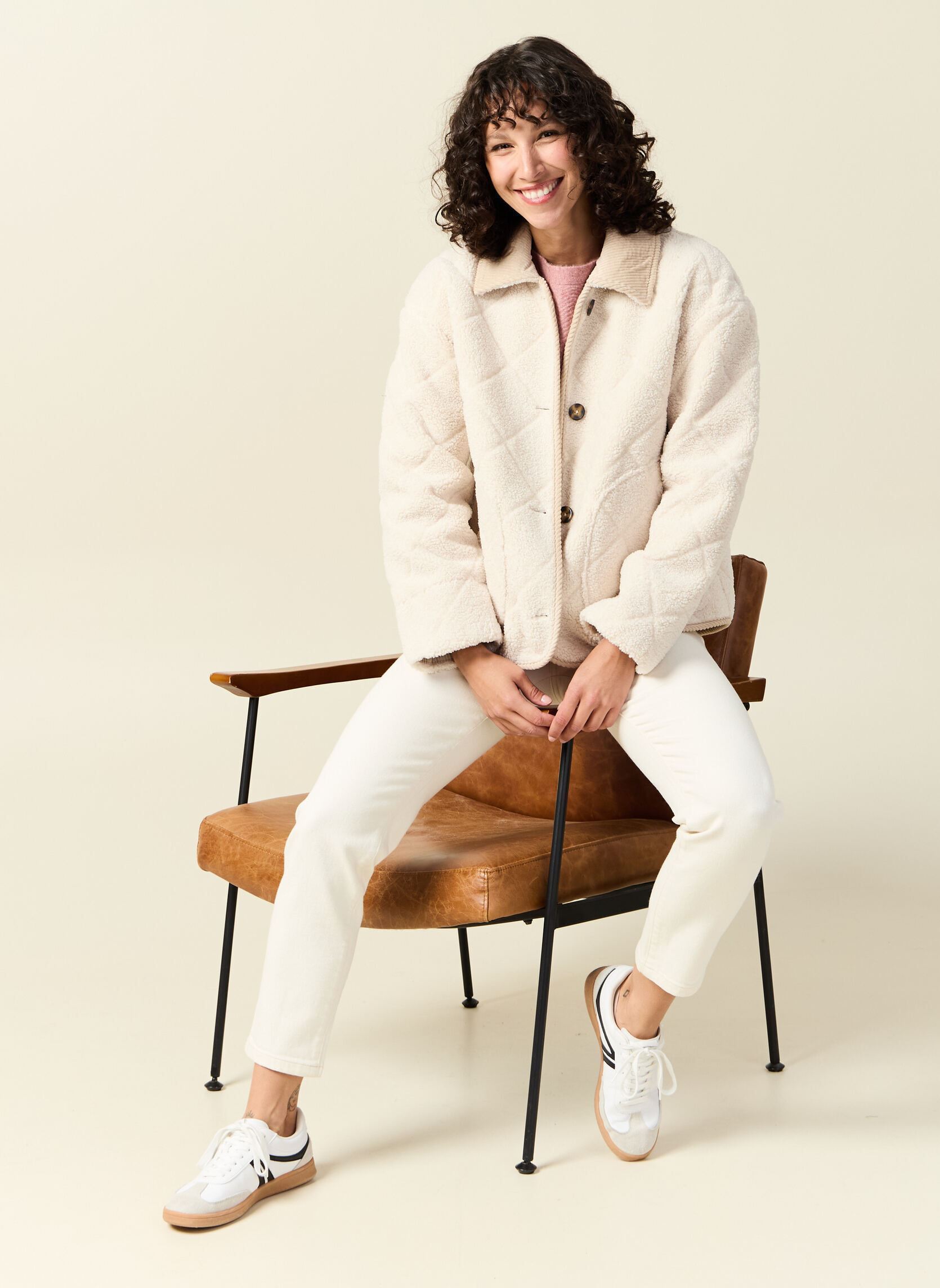 Manteaux LISETTEF femme blanc Bonobo Manteaux LISETTEF femme blanc GARDENIA