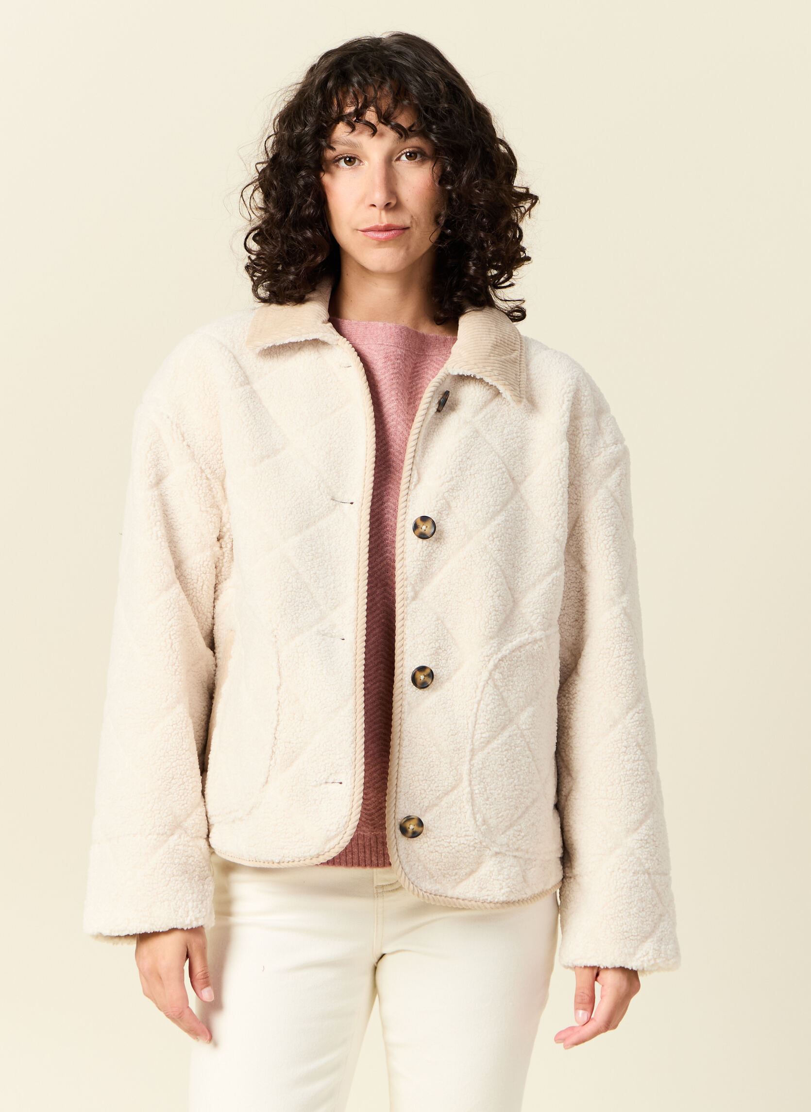Manteaux LISETTEF femme blanc Bonobo Manteaux LISETTEF femme blanc GARDENIA