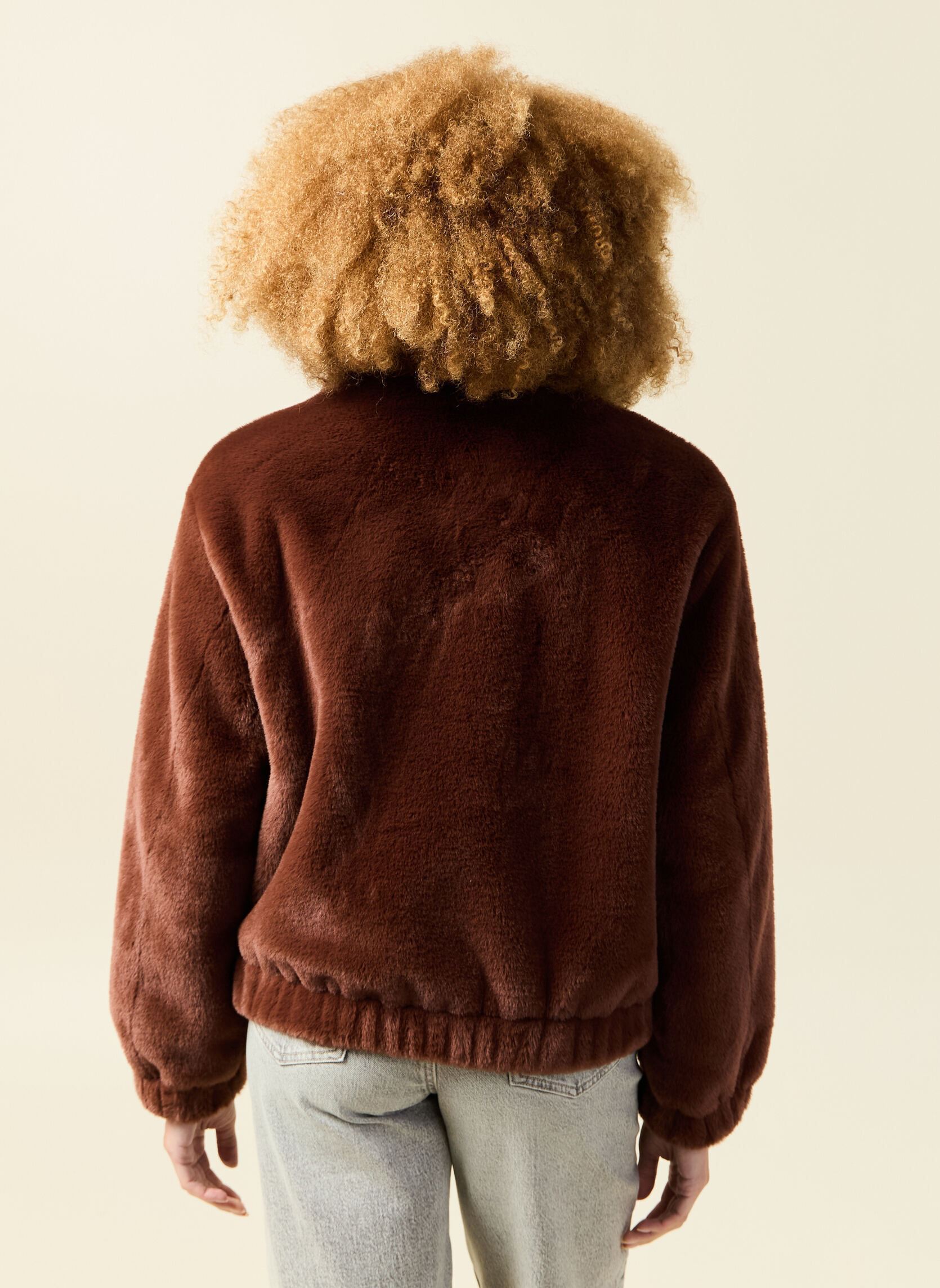 Pelzmäntel BOXYFURF damen braun Bonobo Pelzmäntel BOXYFURF damen braun CHOCOLATE FONDANT