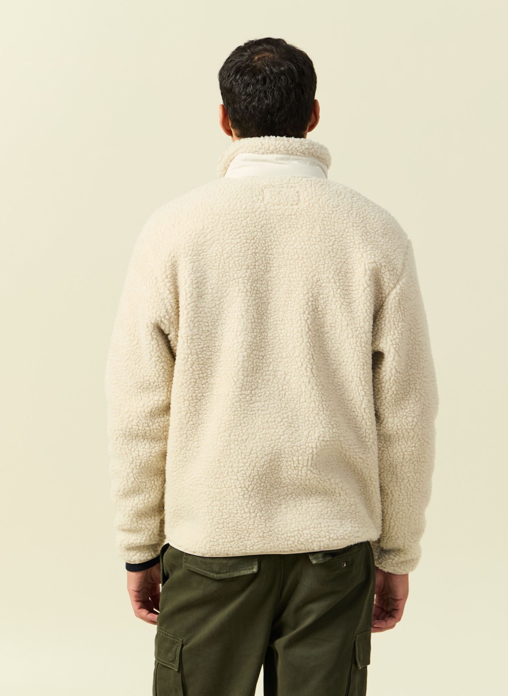 Vesten SHERPCOLORH heren beige Bonobo Vesten SHERPCOLORH heren beige OATMEAL