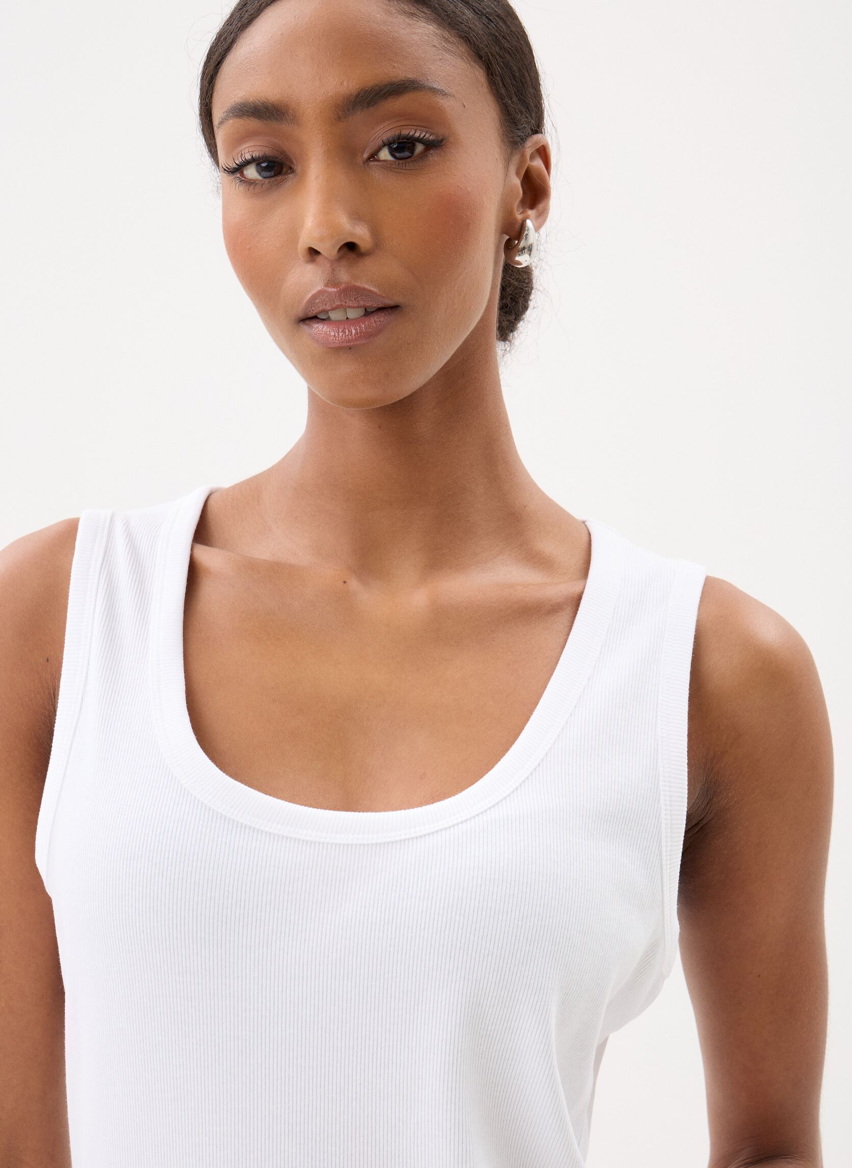 Kurzarm-T-Shirts DEBARDEUR-UNI damen weiß MADE BY Kurzarm-T-Shirts DEBARDEUR-UNI damen weiß LUCIENT WHITE