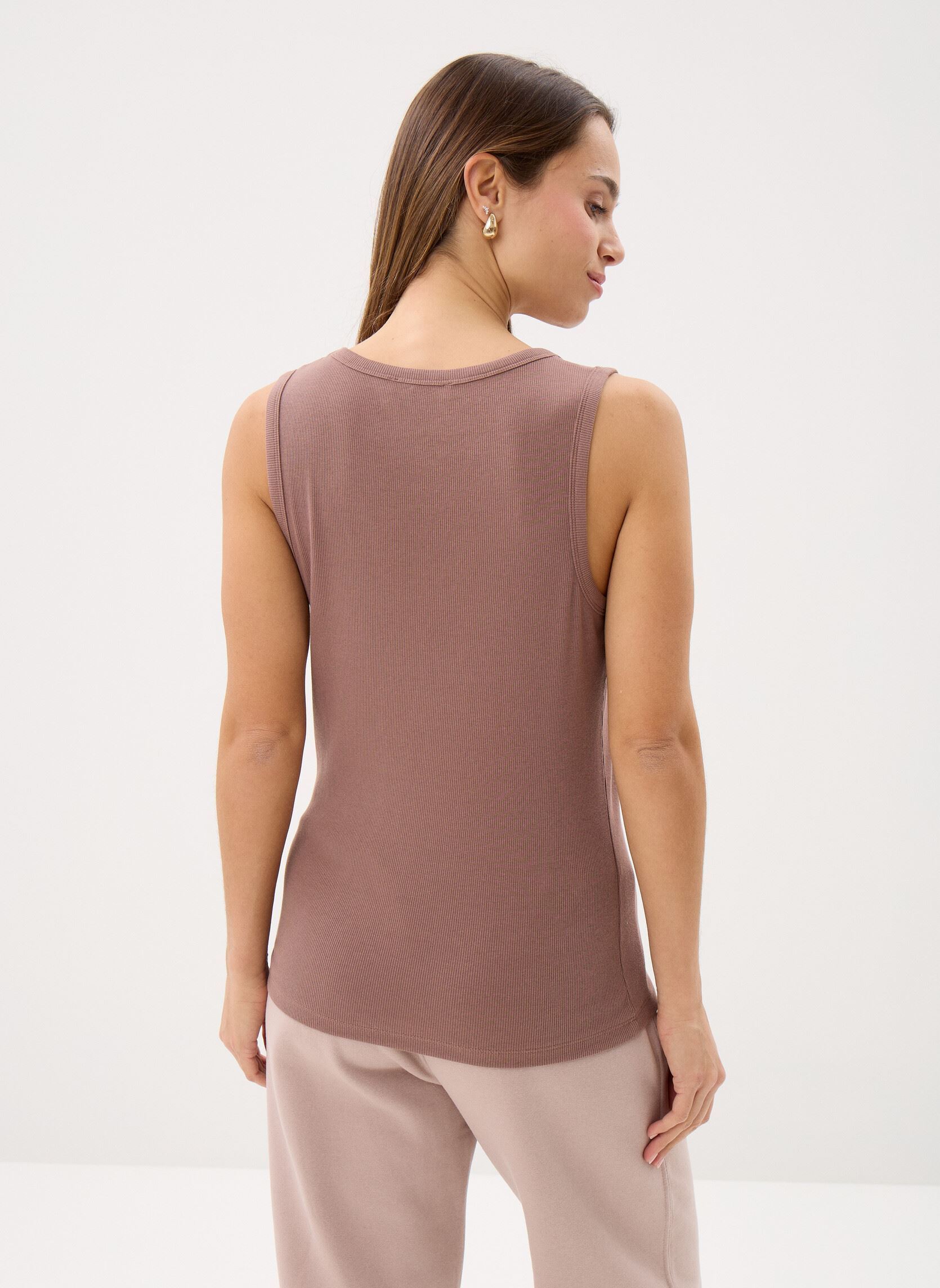 Kurzarm-T-Shirts DEBARDEUR-UNI damen braun MADE BY Kurzarm-T-Shirts DEBARDEUR-UNI damen braun DEEP TAUPE
