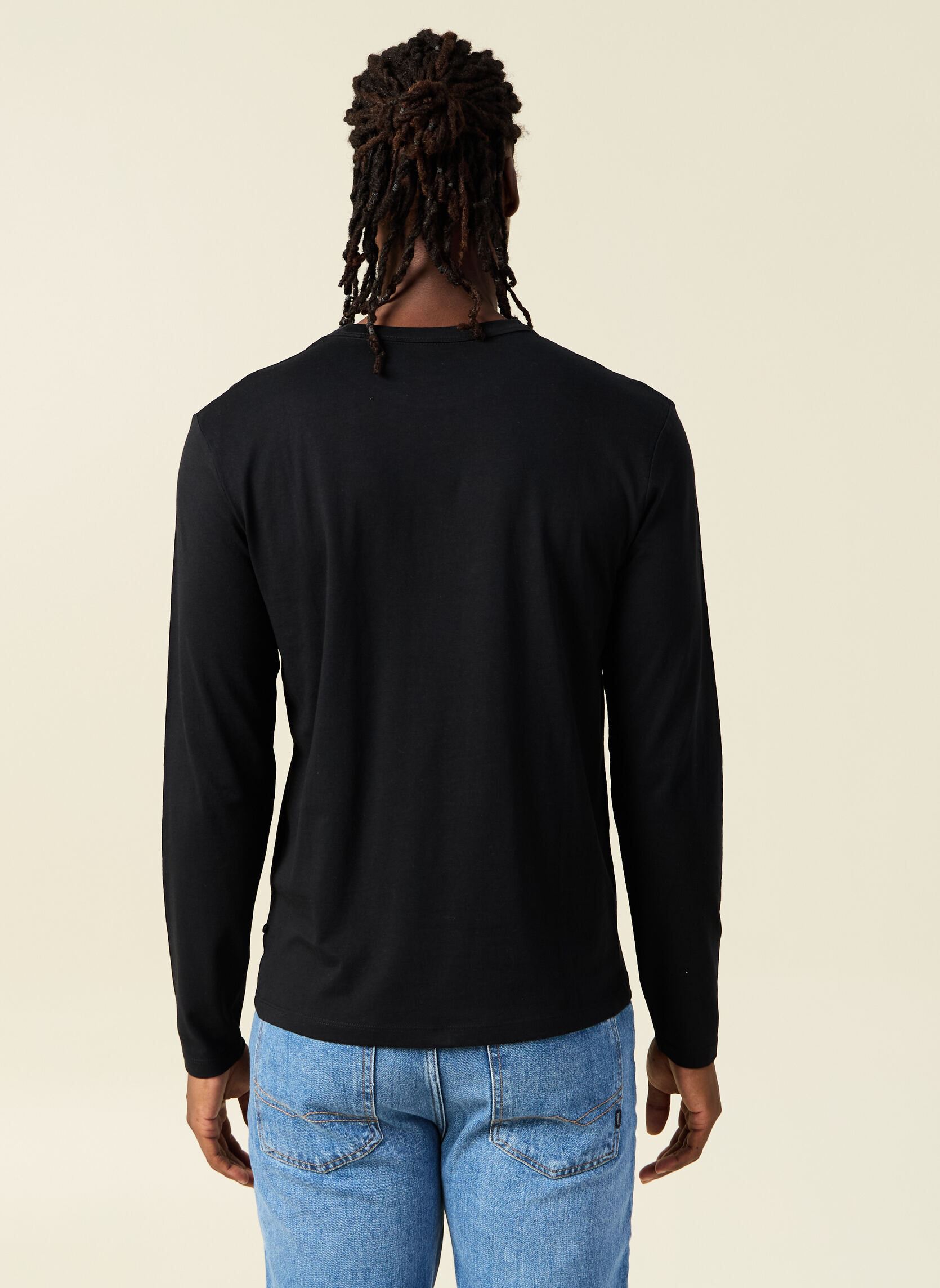 Langarm-T-Shirts PERFECTLONGH herren schwarz Bonobo Langarm-T-Shirts PERFECTLONGH herren schwarz JET BLACK