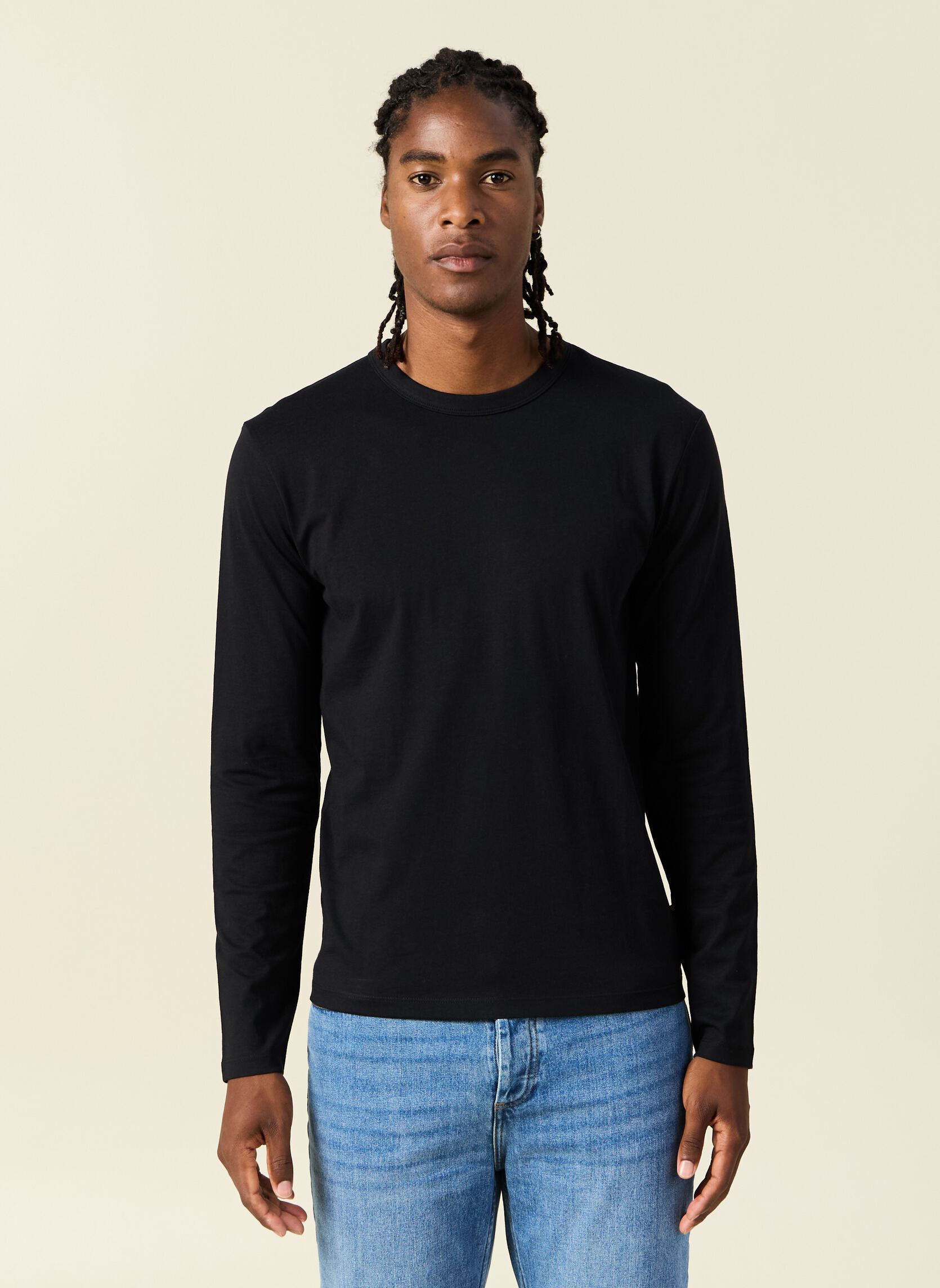 Langarm-T-Shirts PERFECTLONGH herren schwarz Bonobo Langarm-T-Shirts PERFECTLONGH herren schwarz JET BLACK