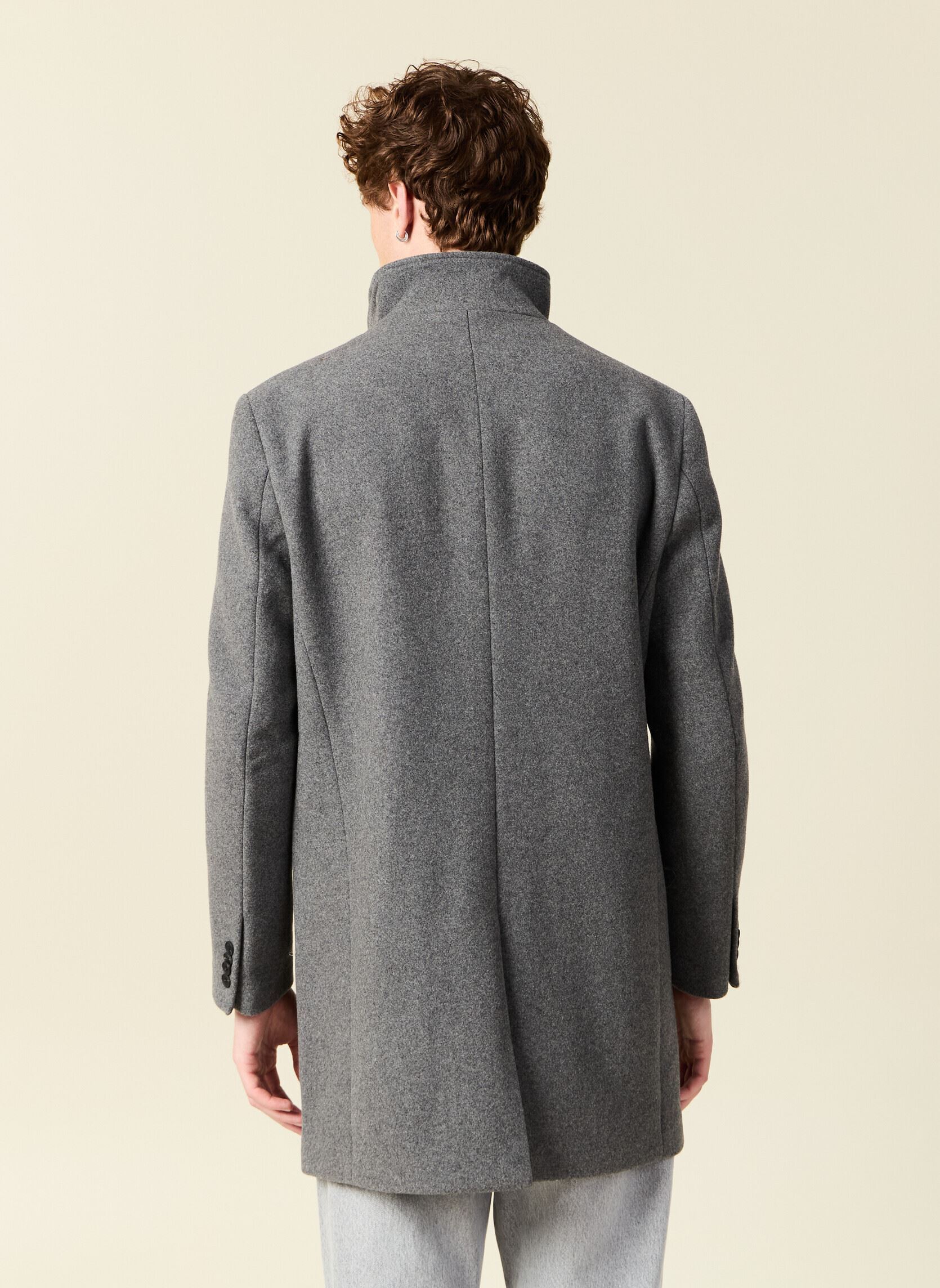 Manteau De Chasse Homme Show Seasons - Gris Anthracite Rayé - Fabriqué USA
