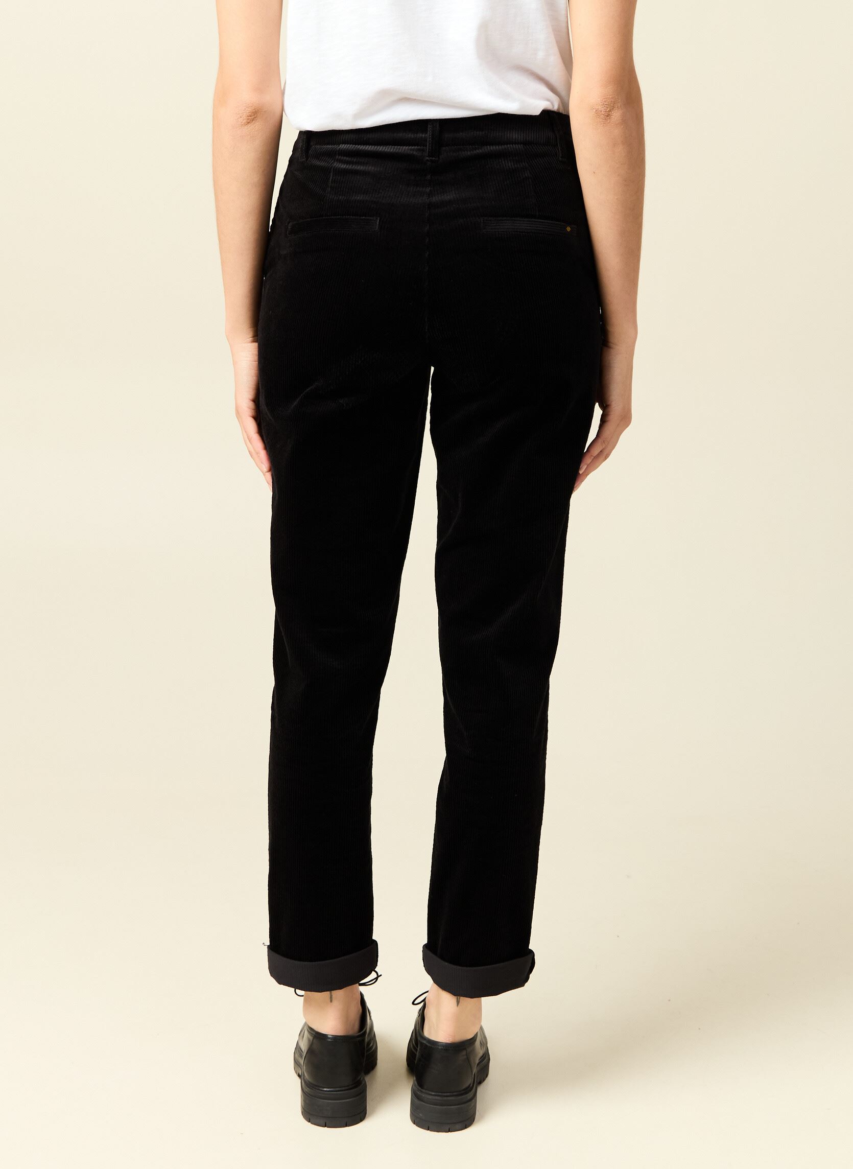 Chinohosen VELOUCHINO#F damen schwarz Bonobo Chinohosen VELOUCHINO#F damen schwarz BLACK BEAUTY