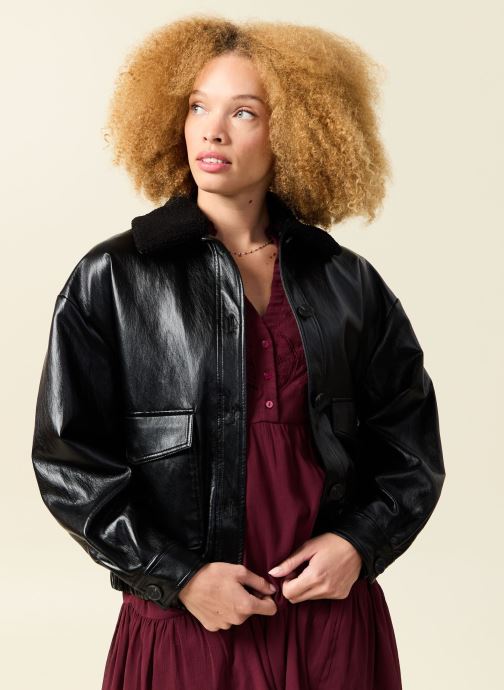 Bonobo Vestes en cuir BLOUDARKF femme noir