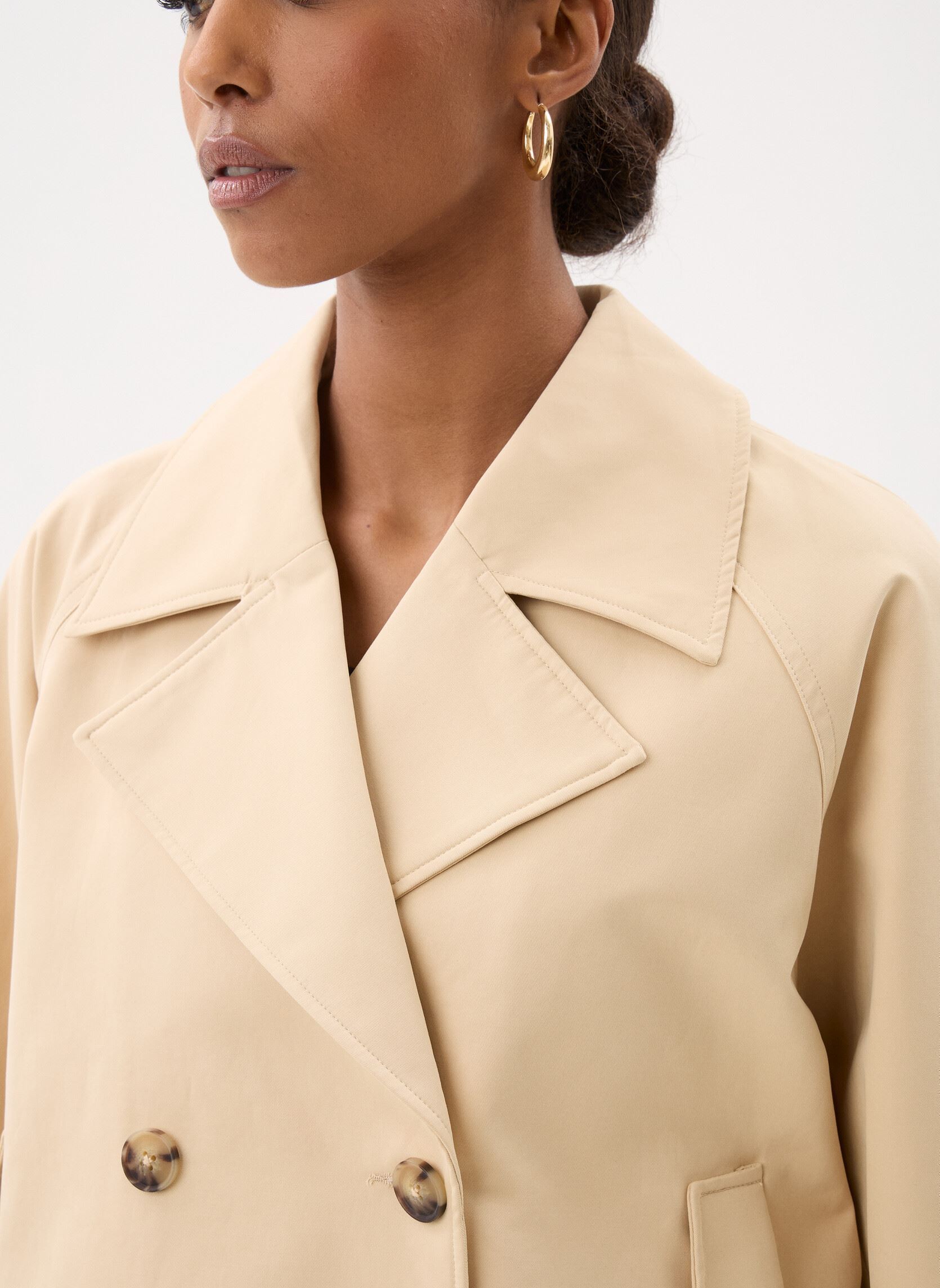 Trenchcoats TRENCH-COURT3 dames beige Georgia Rose Trenchcoats TRENCH-COURT3 dames beige PEBBLE