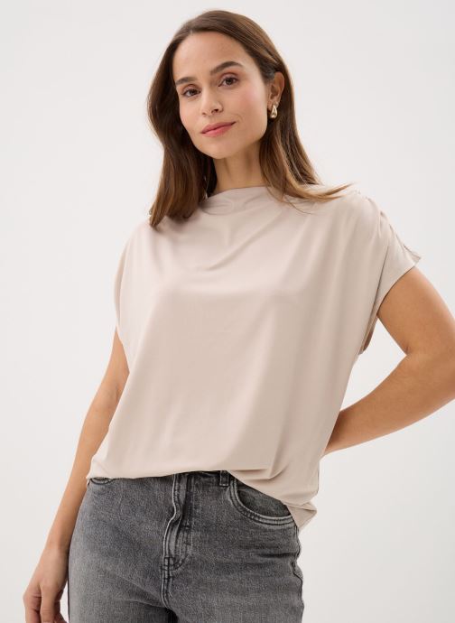 MADE BY Tee-shirts manches courtes TPLISSE femme beige