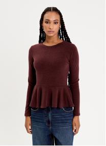 Tee-shirts LDOUPEPLUM femme bordeaux Cache Cache Tee-shirts LDOUPEPLUM femme bordeaux Bordeaux