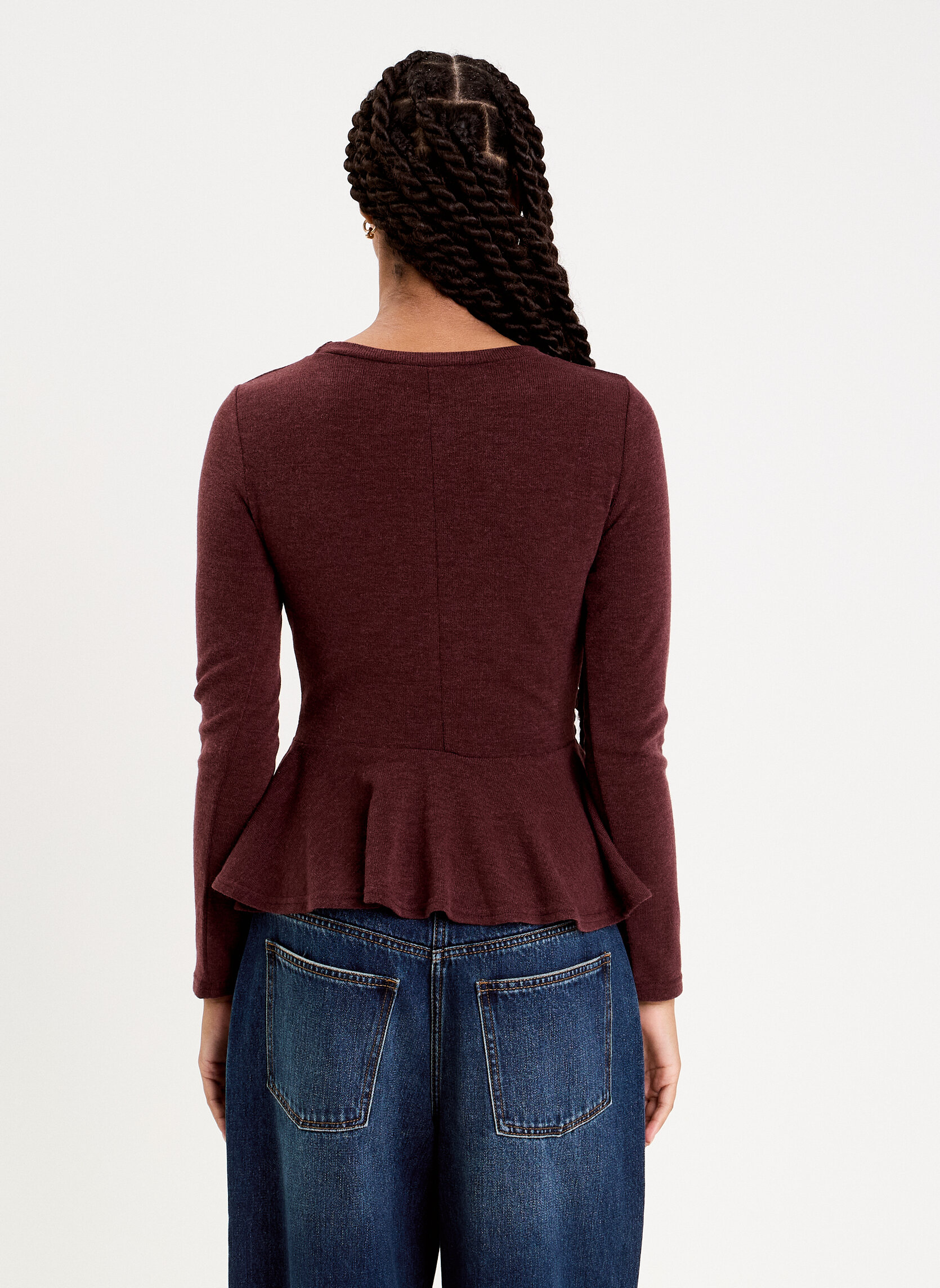 Tee-shirts LDOUPEPLUM femme bordeaux Cache Cache Tee-shirts LDOUPEPLUM femme bordeaux Bordeaux