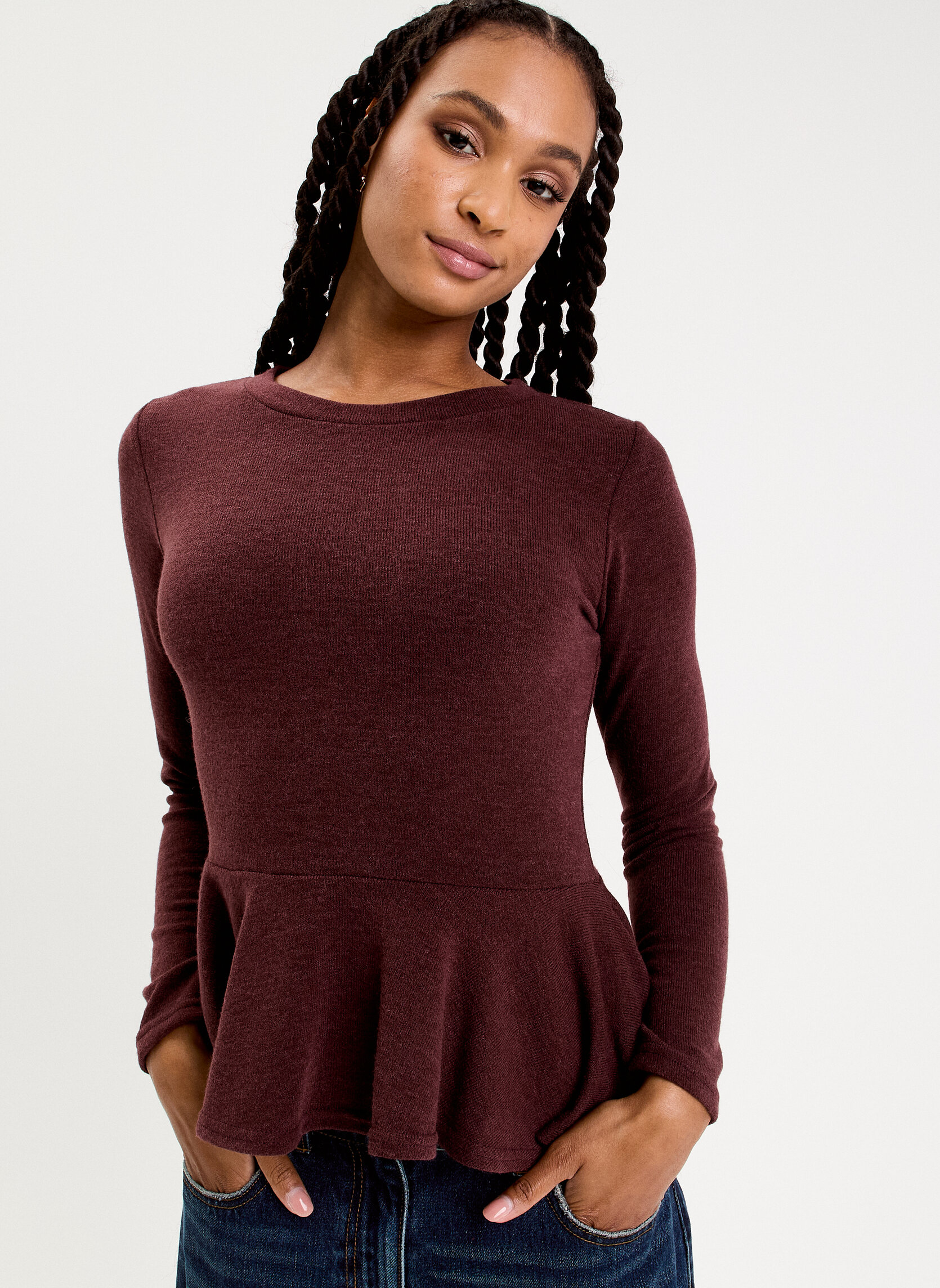 Tee-shirts LDOUPEPLUM femme bordeaux Cache Cache Tee-shirts LDOUPEPLUM femme bordeaux Bordeaux