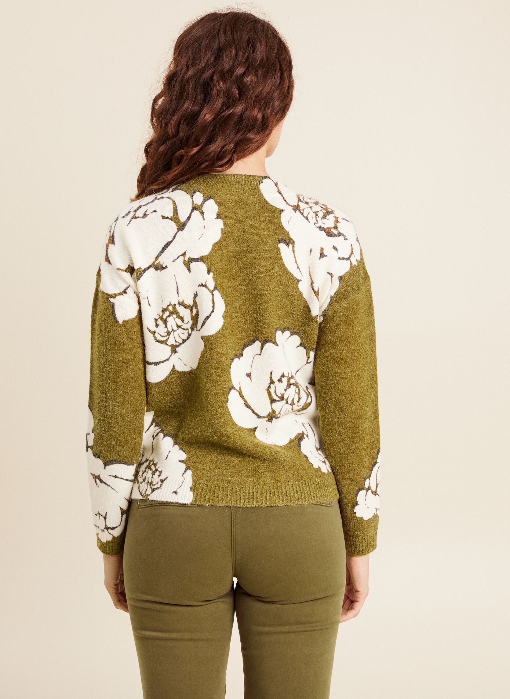 Pullover MIPRINTBLOOM damen grün Bréal Pullover MIPRINTBLOOM damen grün FLO-MIPRINTBLOOM-G