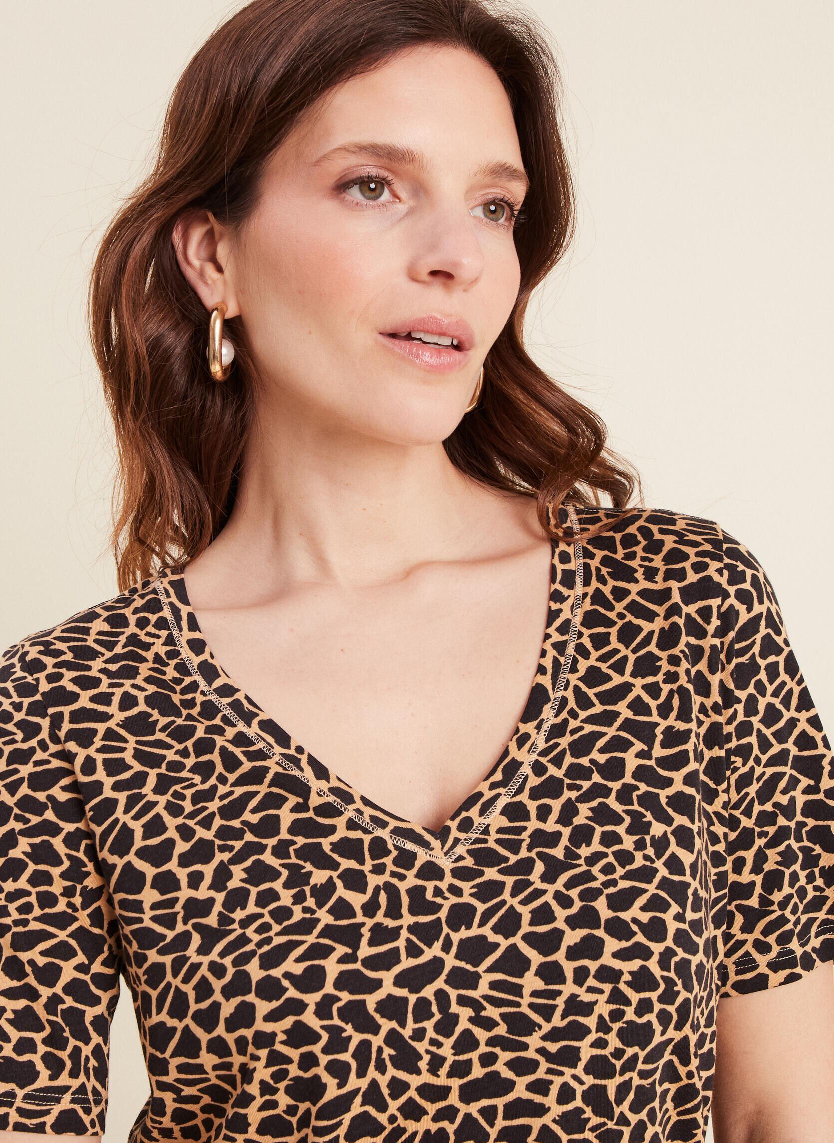 Tee-shirts manches courtes TIBRICOP femme noir Bréal Tee-shirts manches courtes TIBRICOP femme noir ANI-GIRAFON-MID-BR
