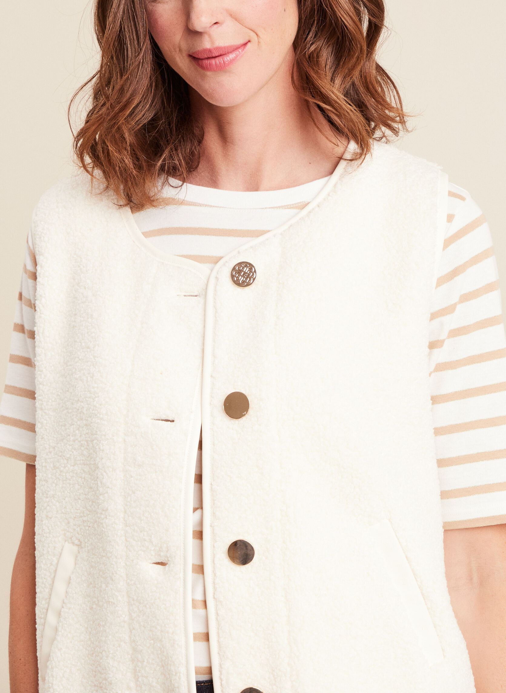Gilets TIGICOVER femme blanc Bréal Gilets TIGICOVER femme blanc ANTIQUE WHITE
