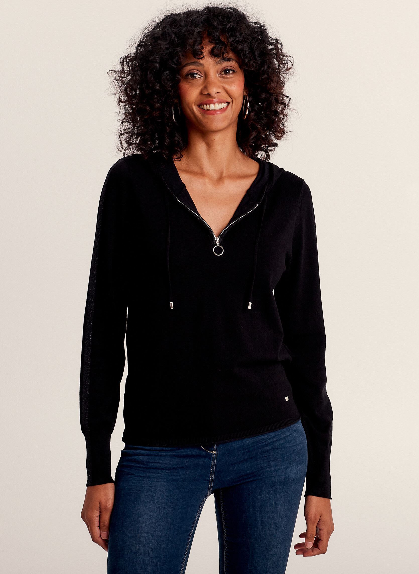 Sweats zippés MITUSWEAT femme noir Bréal Sweats zippés MITUSWEAT femme noir JET BLACK