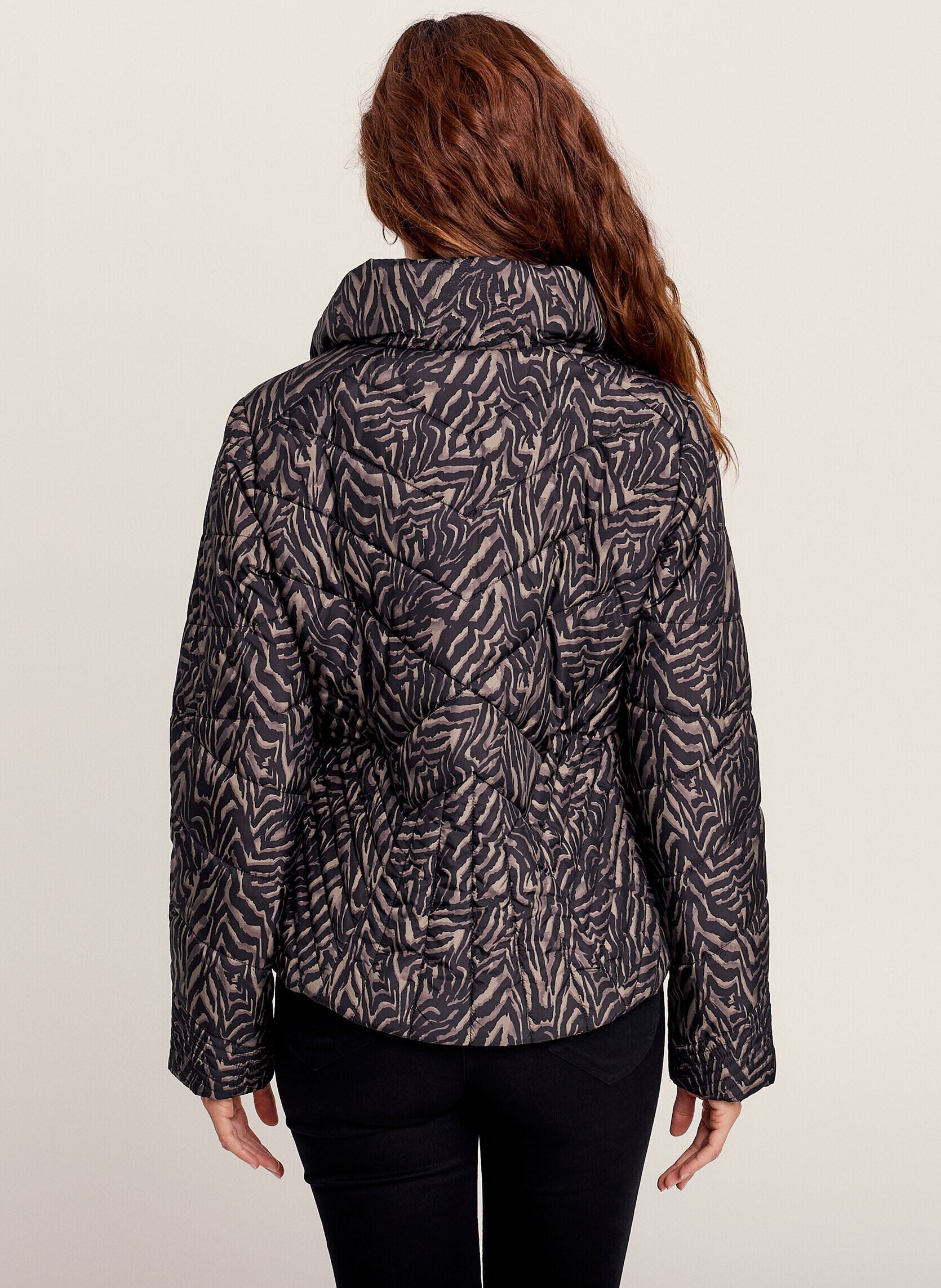 Mäntel GEARMIPRINT damen schwarz Bréal Mäntel GEARMIPRINT damen schwarz ANI-ZEBRASKA-BL