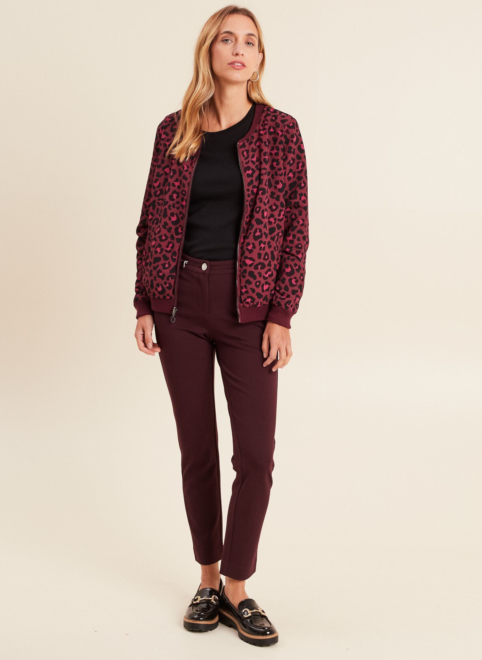 Gilets MIBOMBICHO femme bordeaux Bréal Gilets MIBOMBICHO femme bordeaux ANI-LEOHAPPY2-BIG