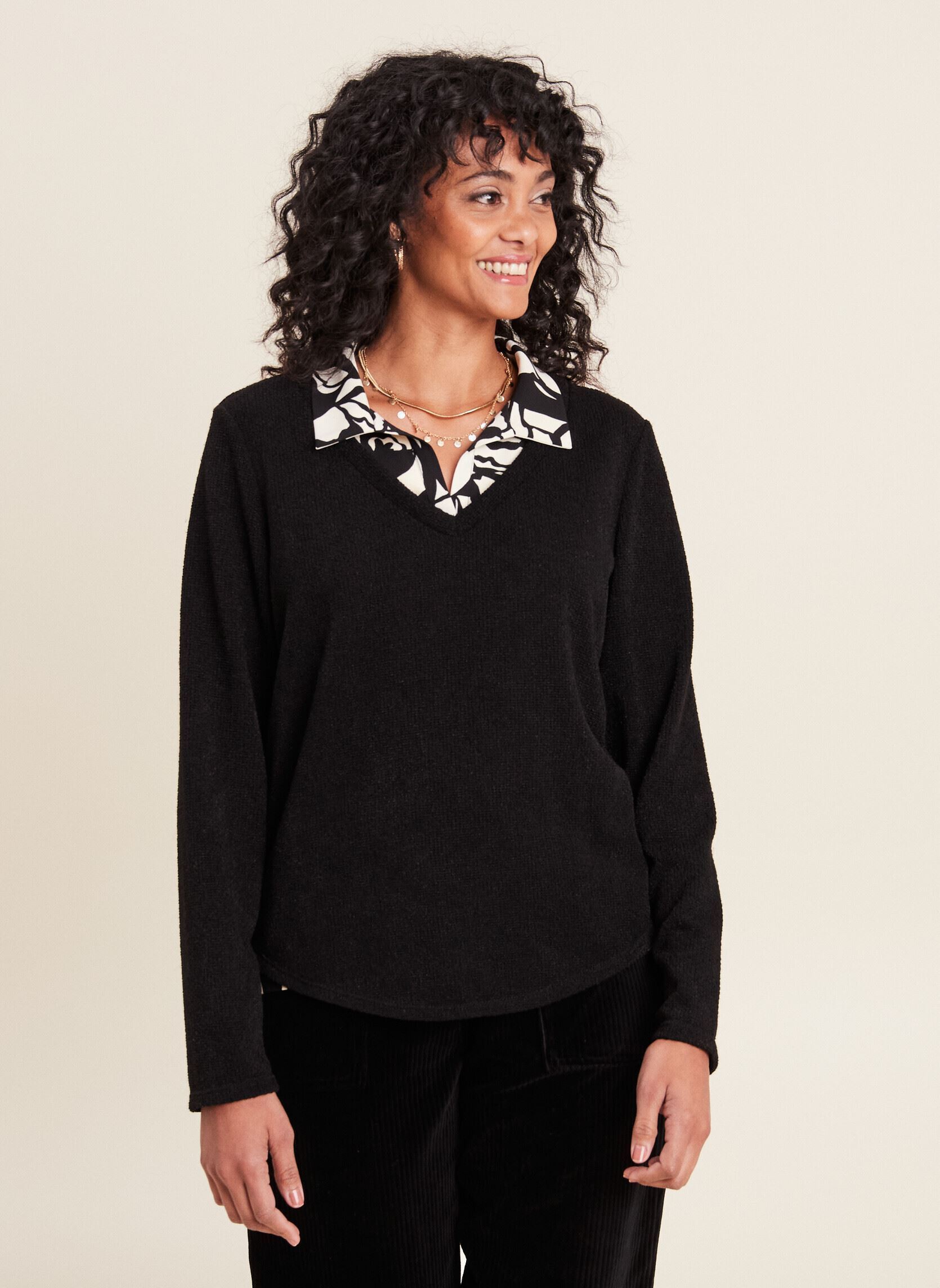 Tee-shirts manches longues TEMACLONE femme noir Bréal Tee-shirts manches longues TEMACLONE femme noir JET BLACK