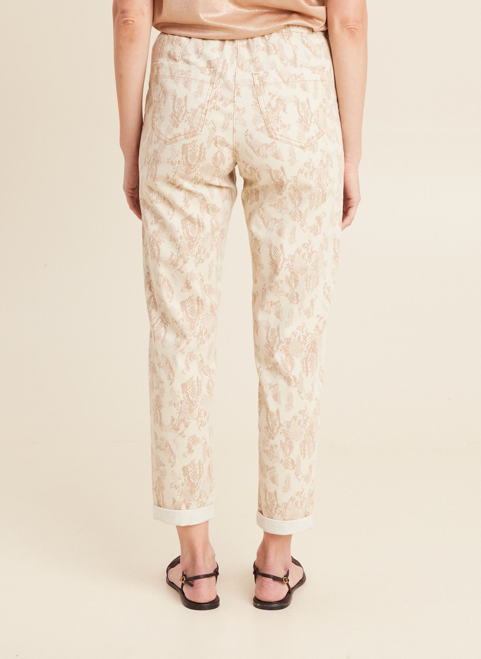 Pantalons chinos PEBATPRINT femme beige Bréal Pantalons chinos PEBATPRINT femme beige ANI-UNIPYTHON-SMALL