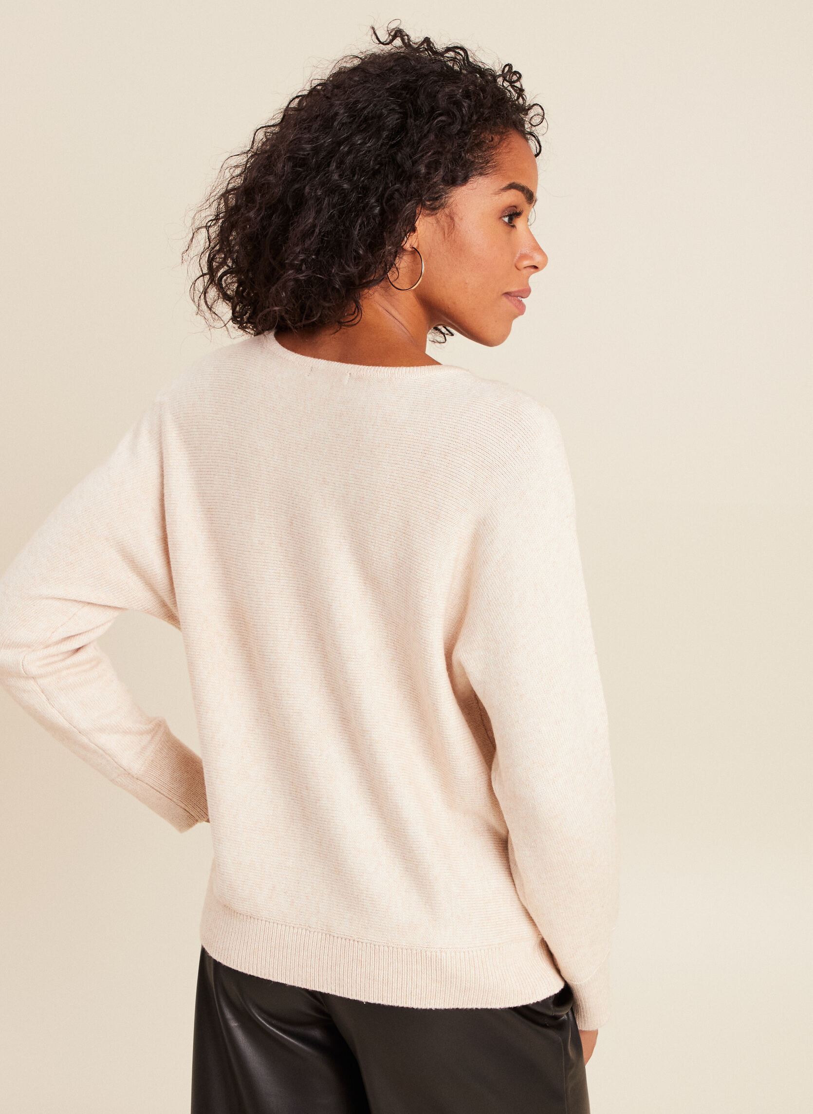 Pulls MYNGIRLS femme blanc Bréal Pulls MYNGIRLS femme blanc MELANGE CRAIE CHINE