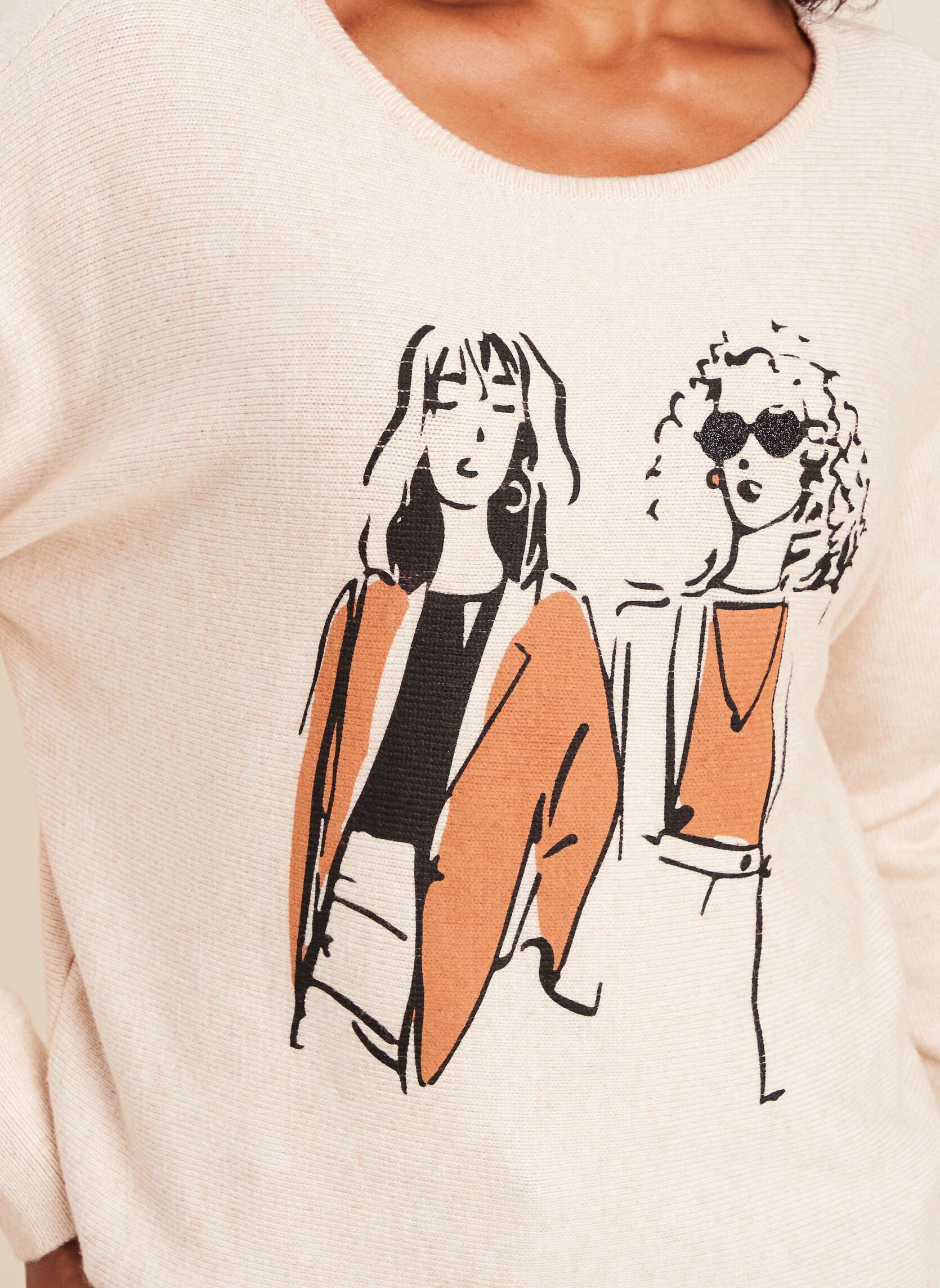 Pulls MYNGIRLS femme blanc Bréal Pulls MYNGIRLS femme blanc MELANGE CRAIE CHINE