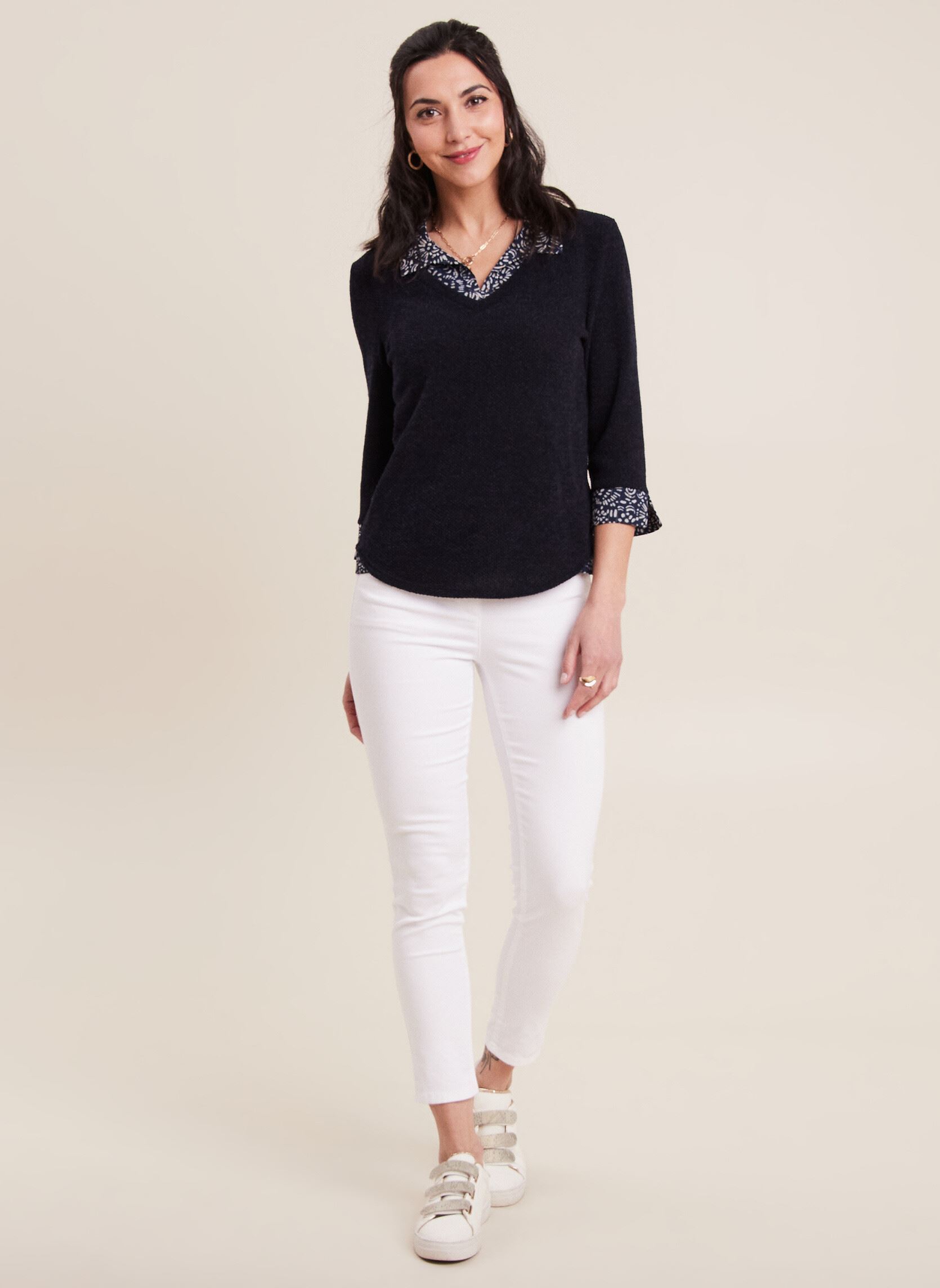 Langarm-T-Shirts TEMAGLAM damen blau Bréal Langarm-T-Shirts TEMAGLAM damen blau PEACOAT