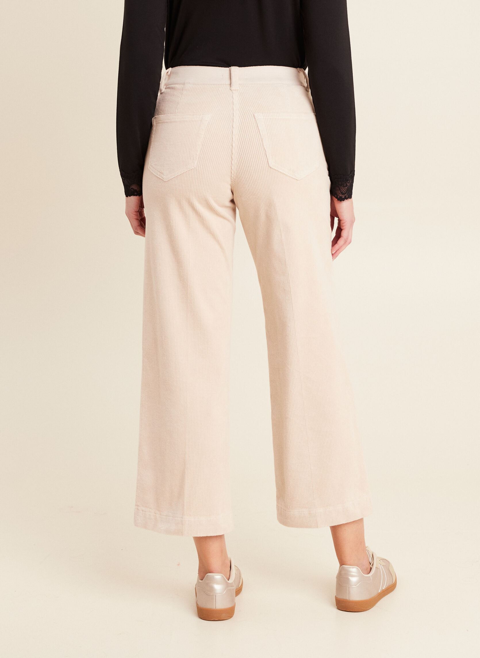 Pantalons larges PEVELPON femme beige Bréal Pantalons larges PEVELPON femme beige OATMEAL