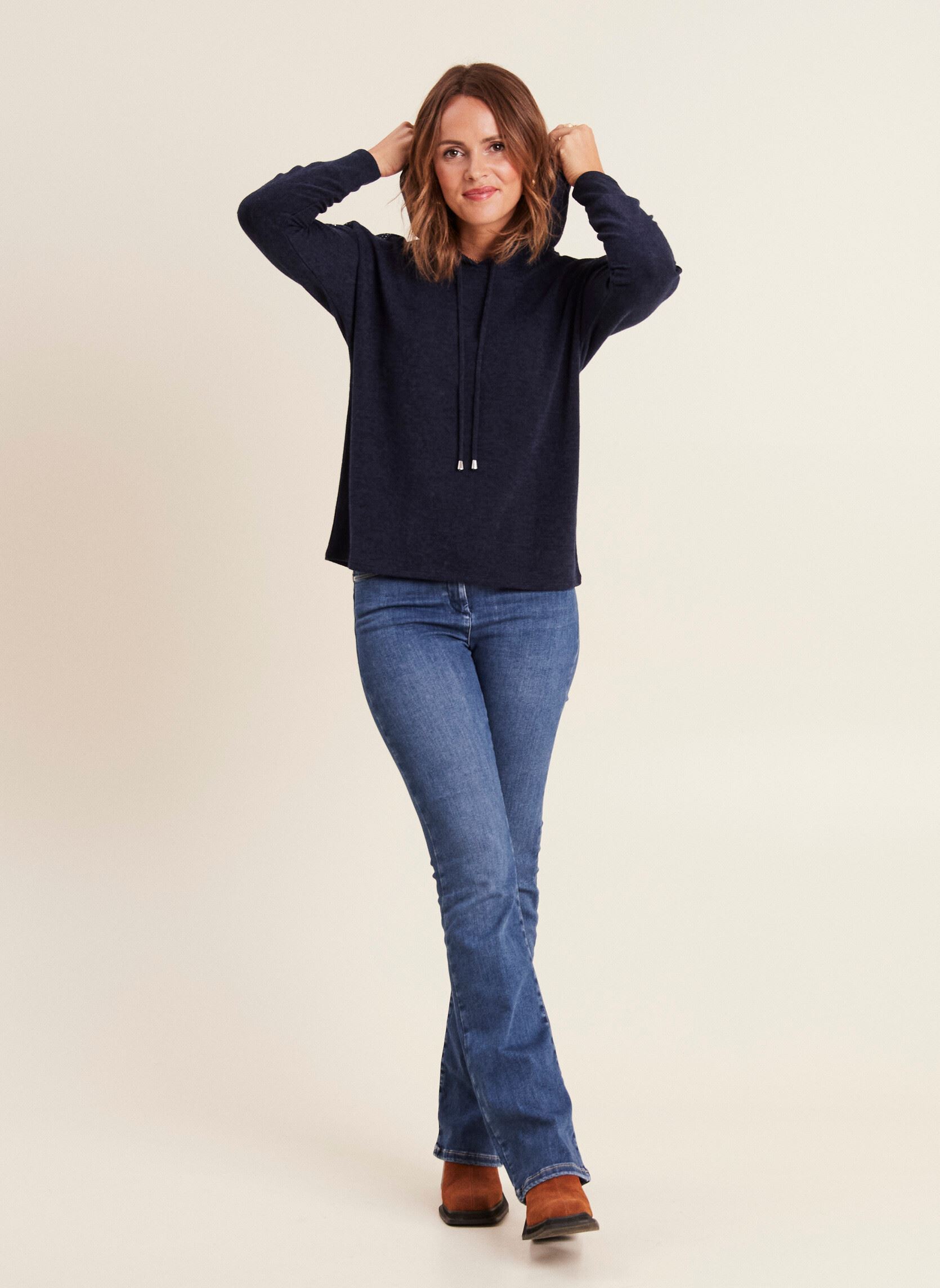 Blouses met lange mouwen TICHOLONA dames blauw Bréal Blouses met lange mouwen TICHOLONA dames blauw PEACOAT