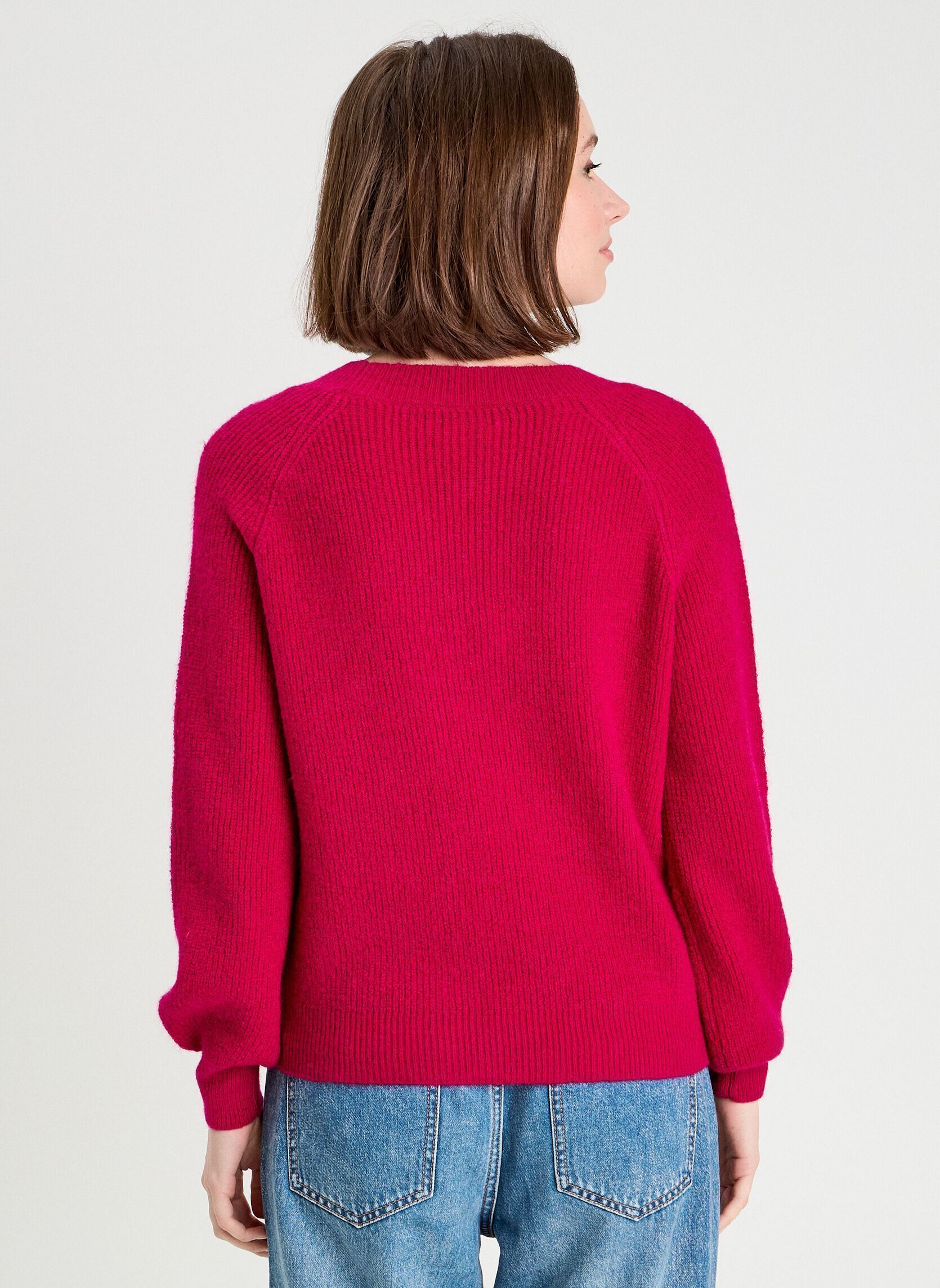 Pulls COOLPULLV femme rose Cache Cache Pulls COOLPULLV femme rose ROSE FUCHSIA