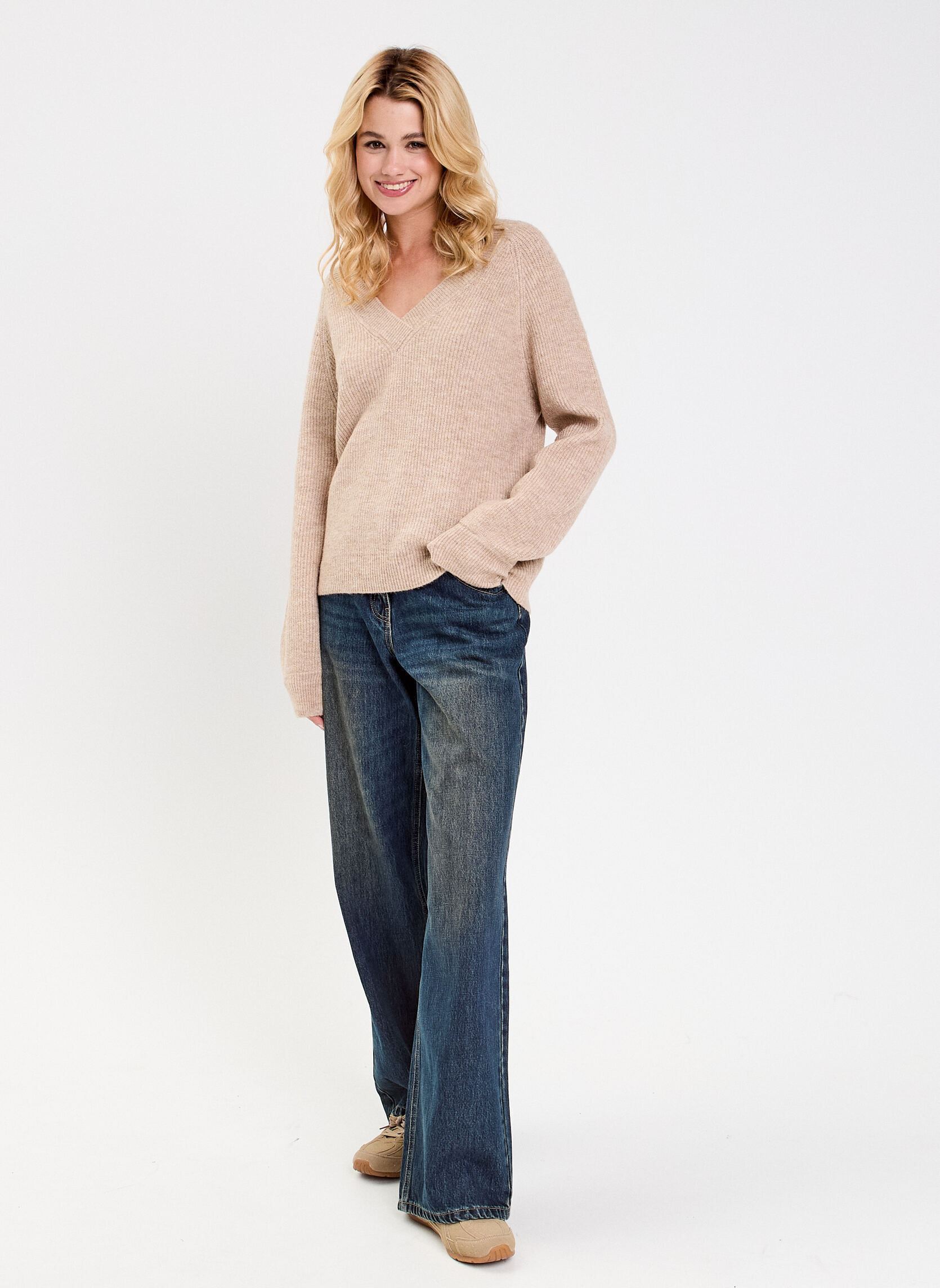 Truien COOLPULLV dames beige Cache Cache Truien COOLPULLV dames beige BEIGE CHINE