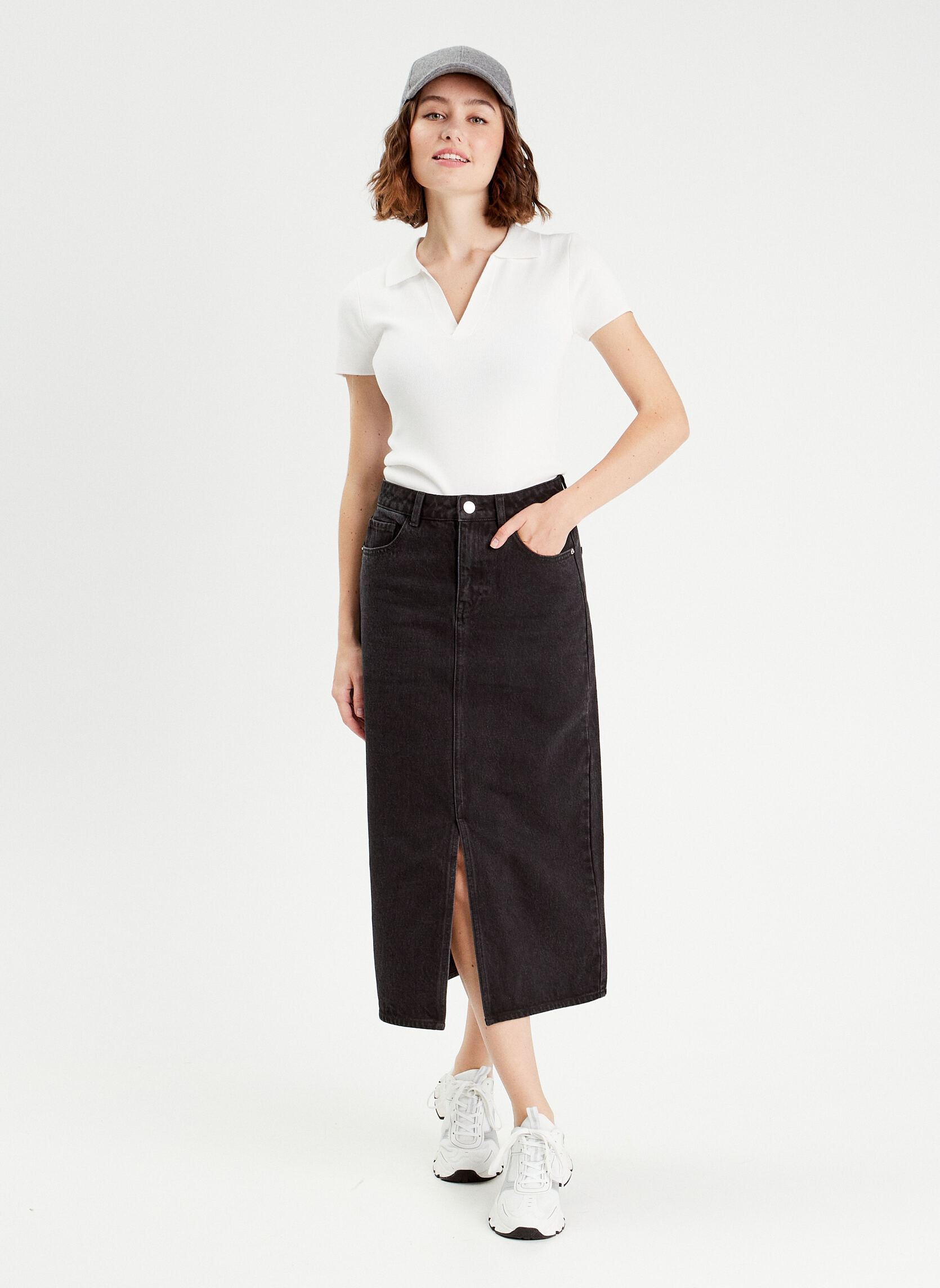 Jupes mi-longues JUDENMIDIJB femme noir Cache Cache Jupes mi-longues JUDENMIDIJB femme noir JET BLACK