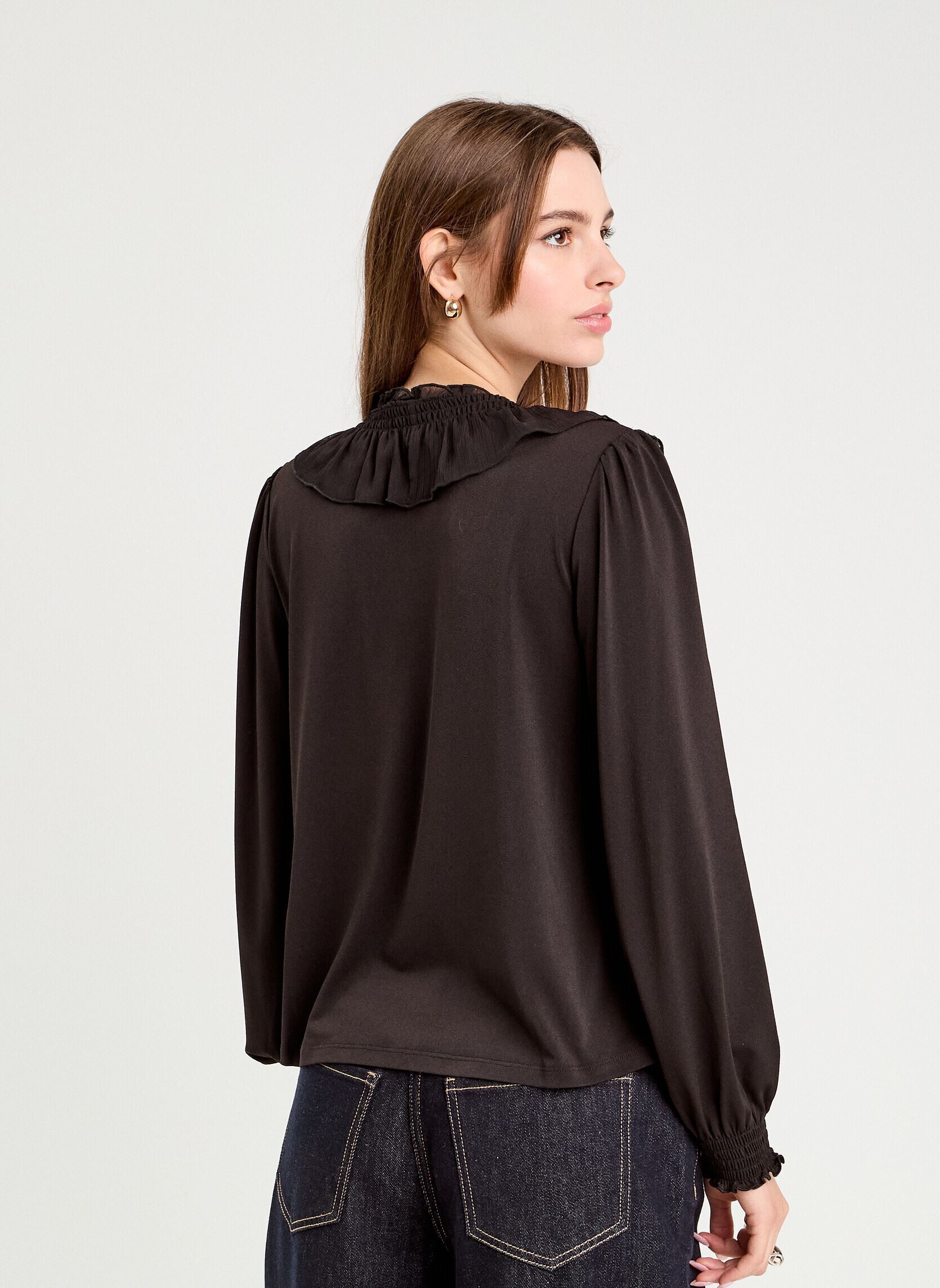 Blusas de manga larga LBLOULYS mujer negro Cache Cache Blusas de manga larga LBLOULYS mujer negro JET BLACK