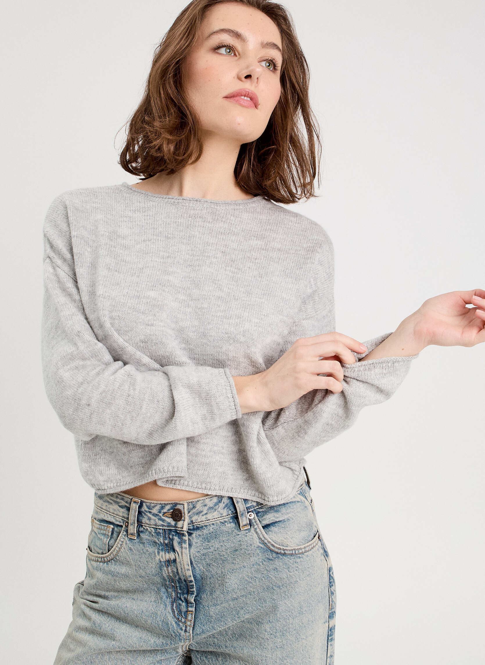 Pulls FLASHYDETAIE femme gris Cache Cache Pulls FLASHYDETAIE femme gris MELANGE LIGHT GREY
