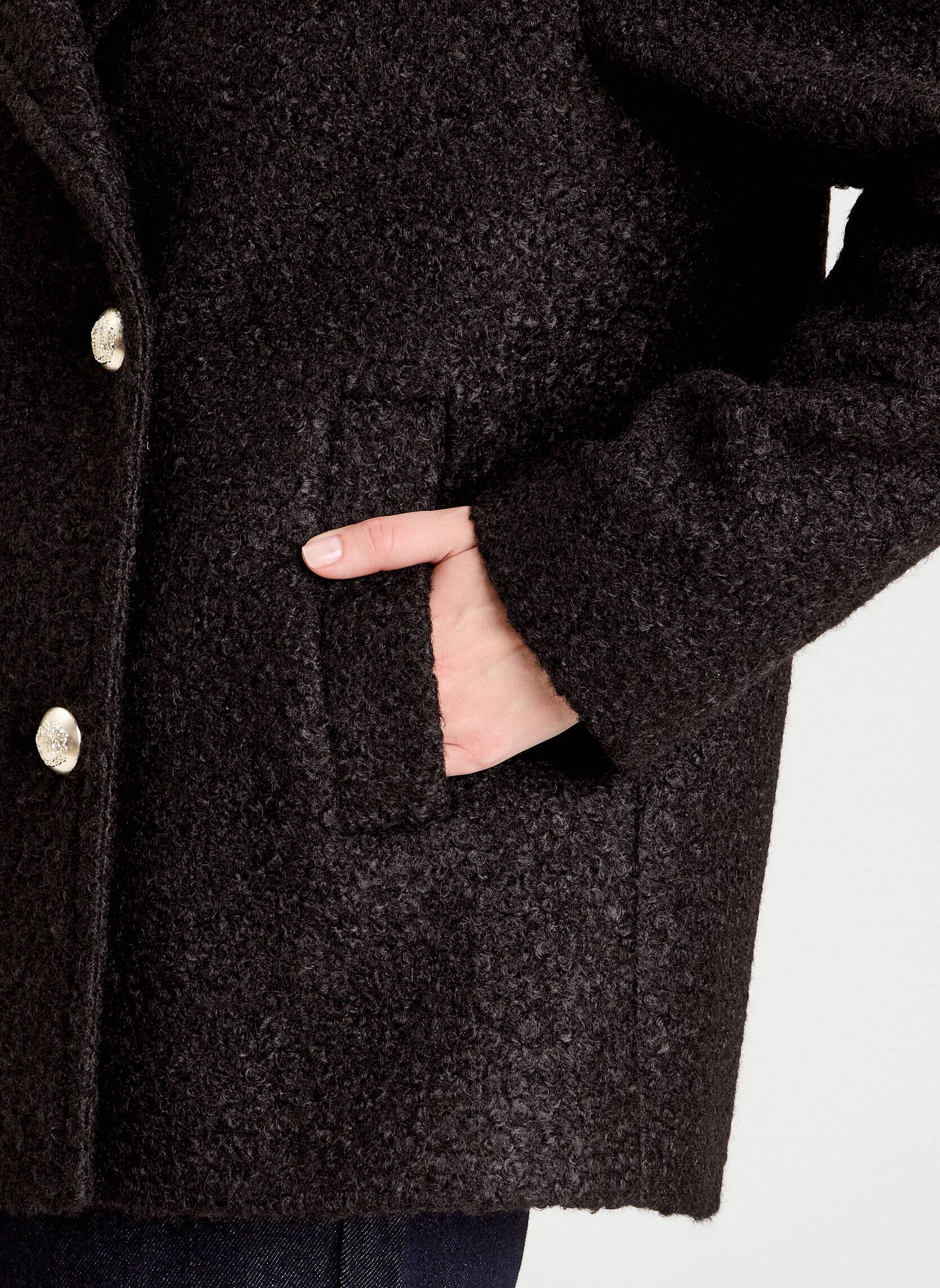 Manteaux classiques CABANBOUCLE femme noir Cache Cache Manteaux classiques CABANBOUCLE femme noir JET BLACK