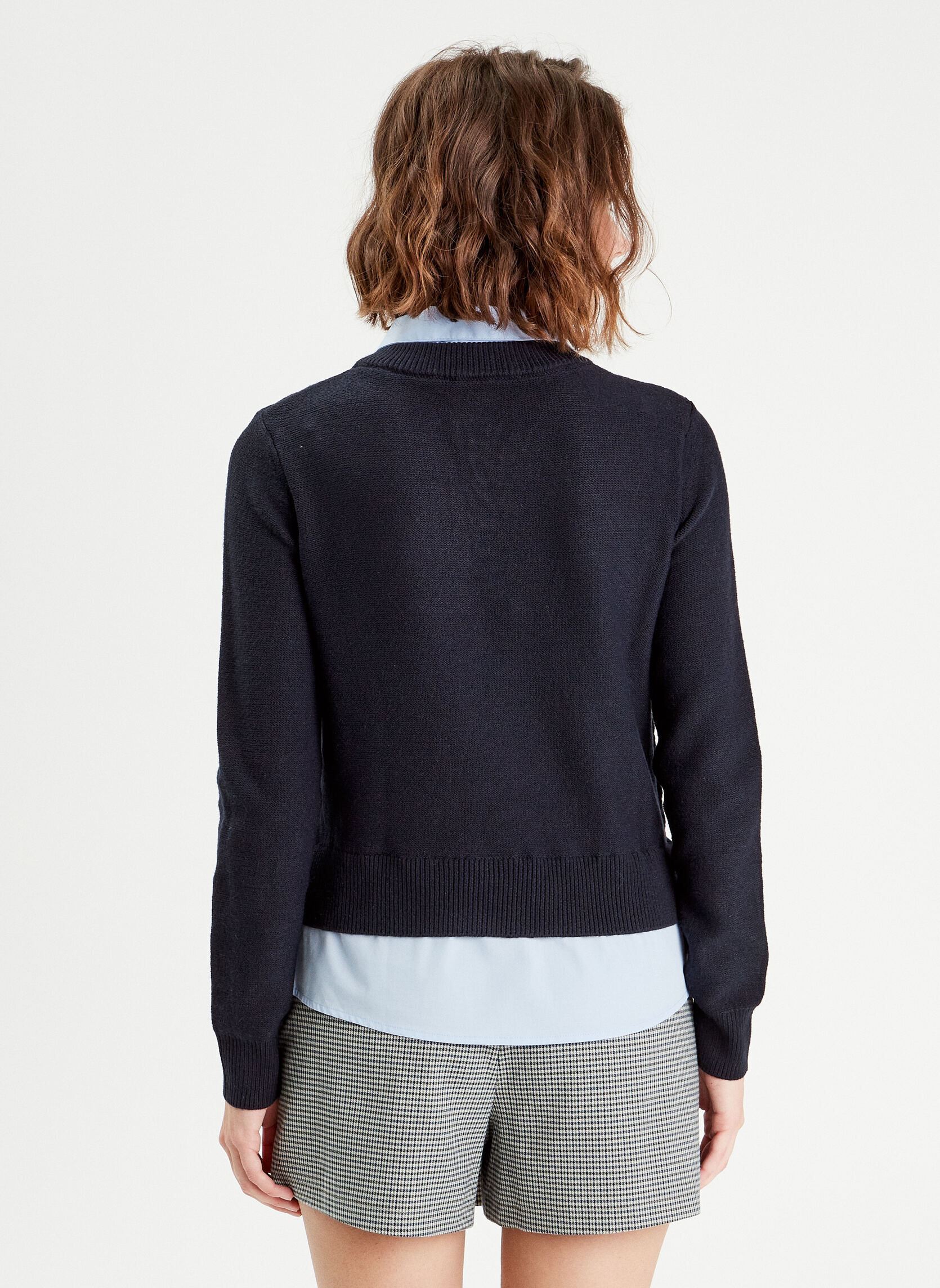 Pulls NOSLEEVTORSA femme bleu Cache Cache Pulls NOSLEEVTORSA femme bleu Navy Blazer