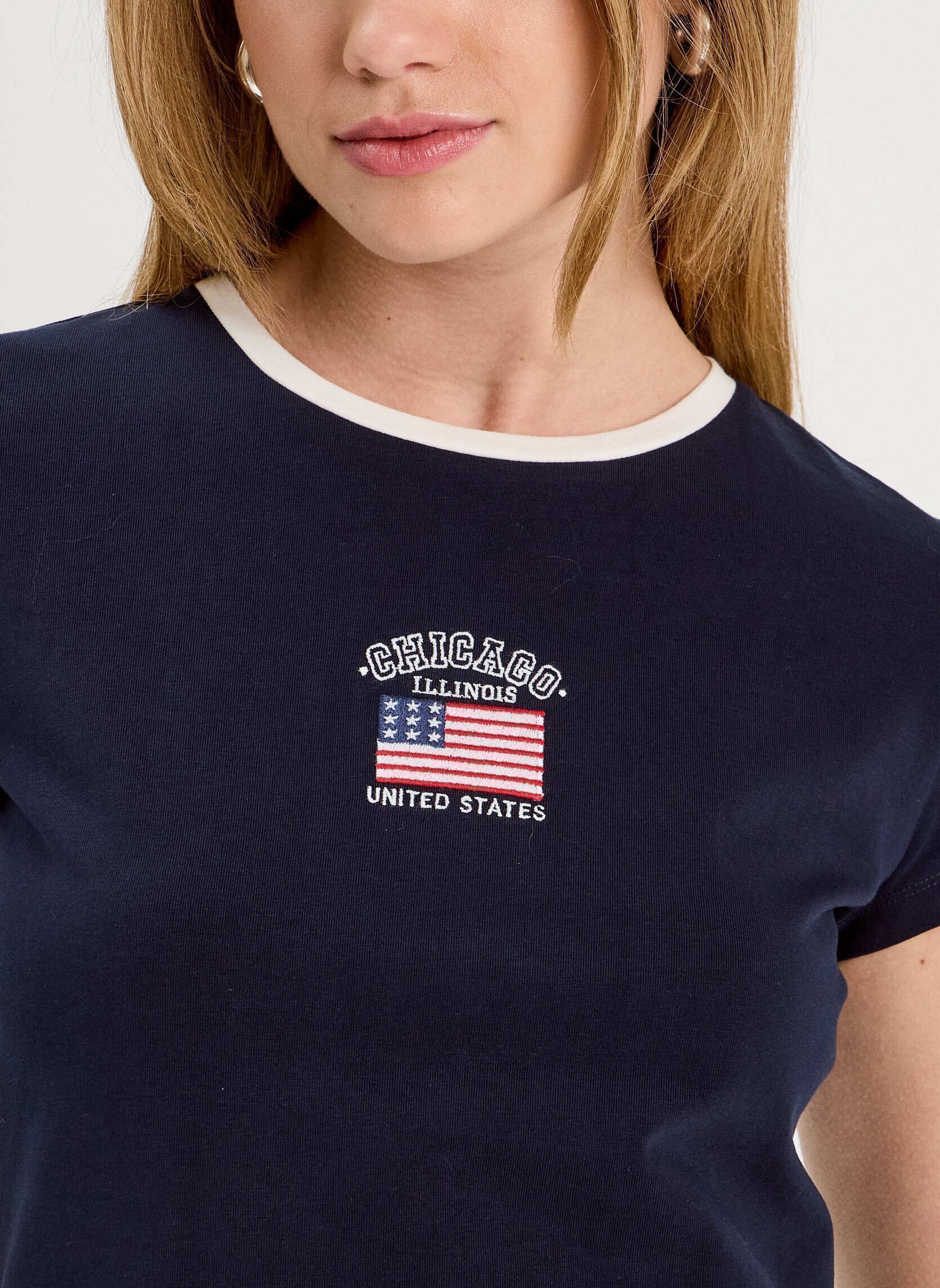 Tee-shirts manches courtes KFITUS2 femme bleu Cache Cache Tee-shirts manches courtes KFITUS2 femme bleu Navy Blazer