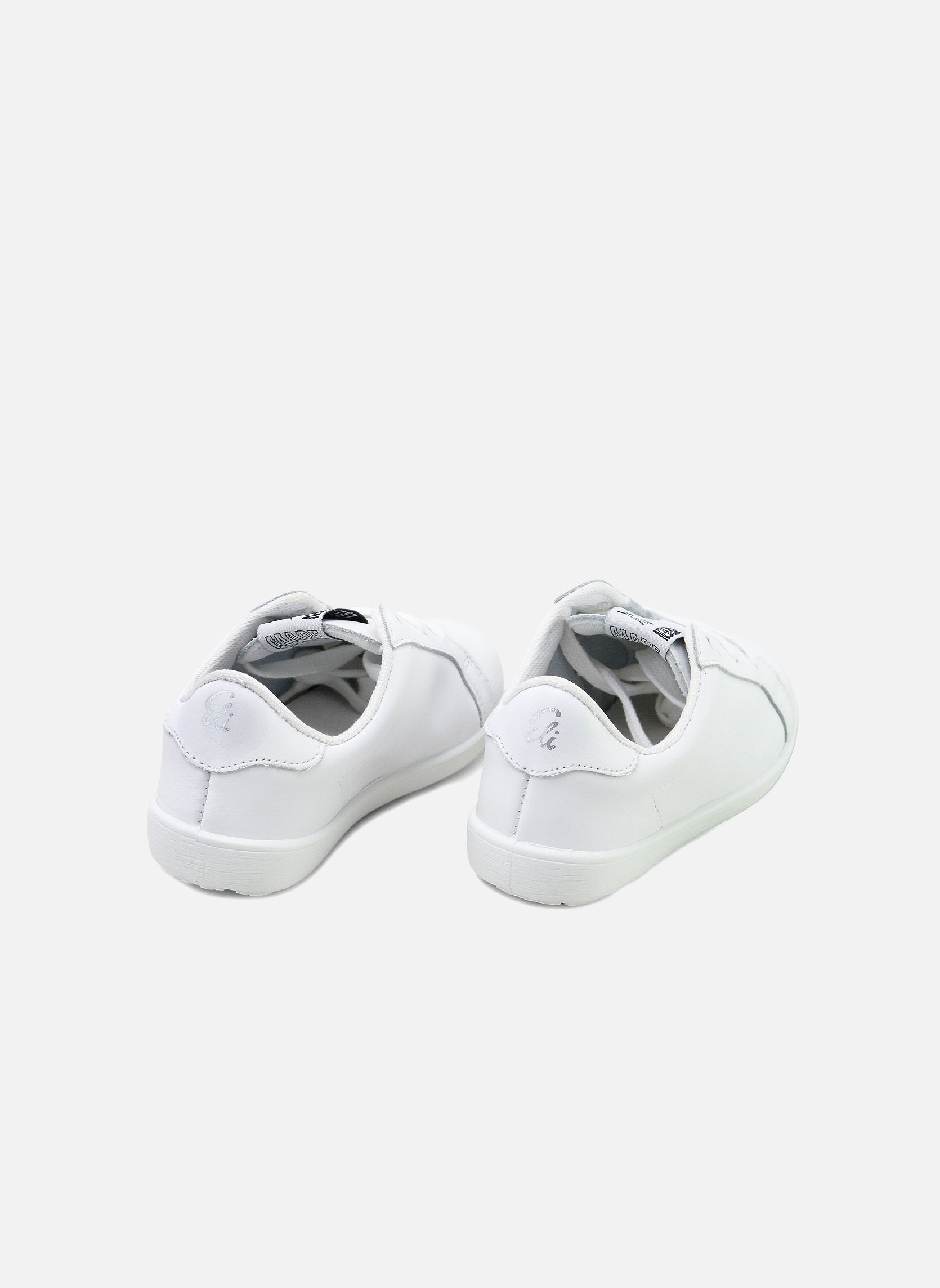 Baskets basses Baskets cuir AG61110B-BYCASS-BLANCO Blanco garçon blanc Eli 1957 Baskets basses Baskets cuir AG61110B-BYCASS-BLANCO Blanco garçon blanc Blanc
