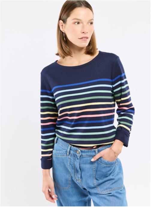 Armor Lux Tee-shirts Marinière 74859 multicol ile sein rustique femme bleu