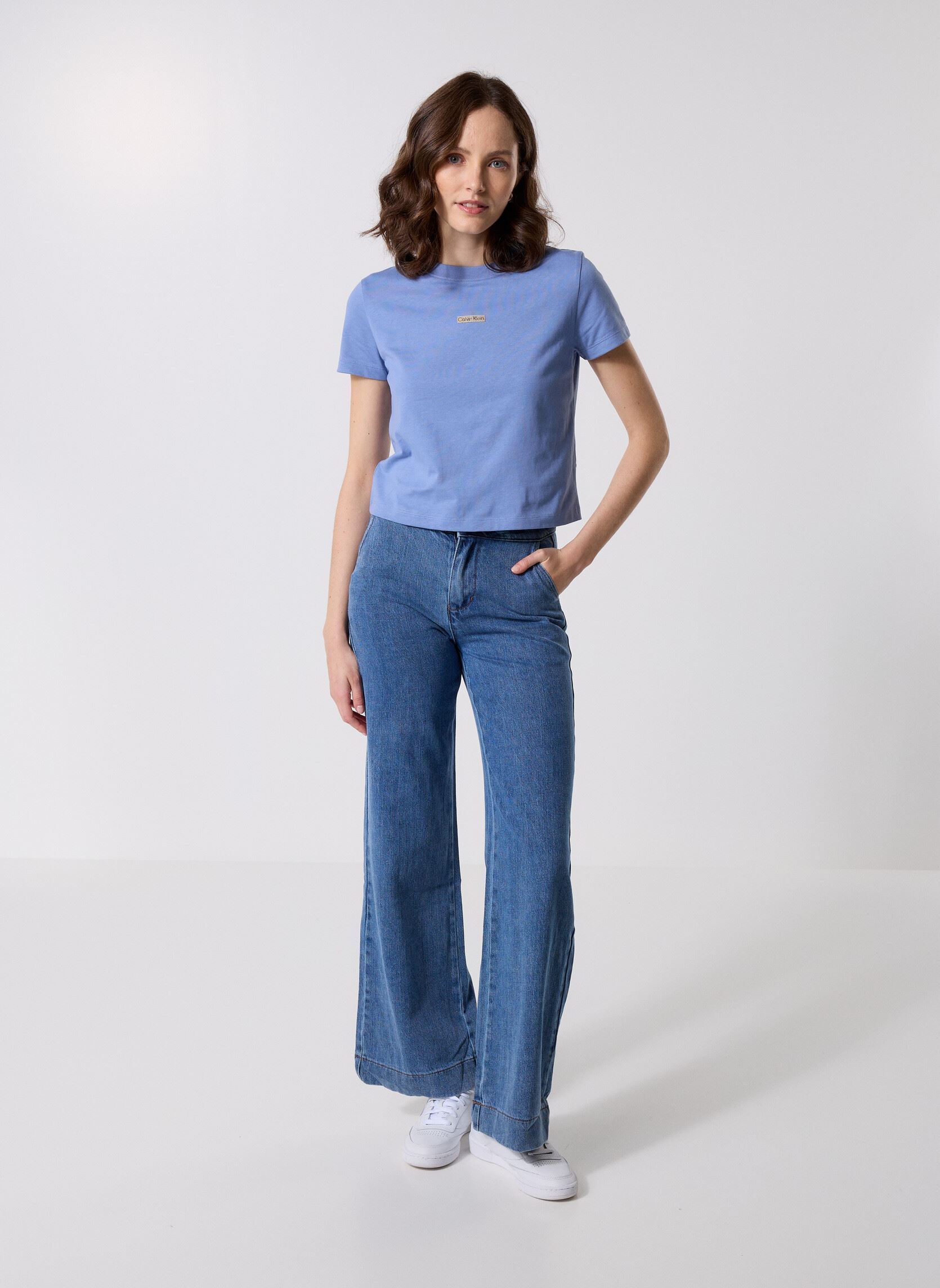 Kurzarm-T-Shirts Placed Institutional J20J225524 damen blau Calvin Klein Jeans Kurzarm-T-Shirts Placed Institutional J20J225524 damen blau ENGLISH MANOR